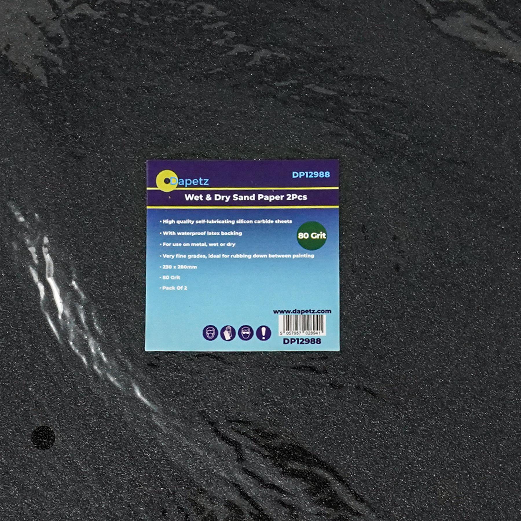 Wet And Dry Sandpaper 80 Grit Sand Paper 230 x 280mm Sanding Finishing A4 2Pcs By Dapetz