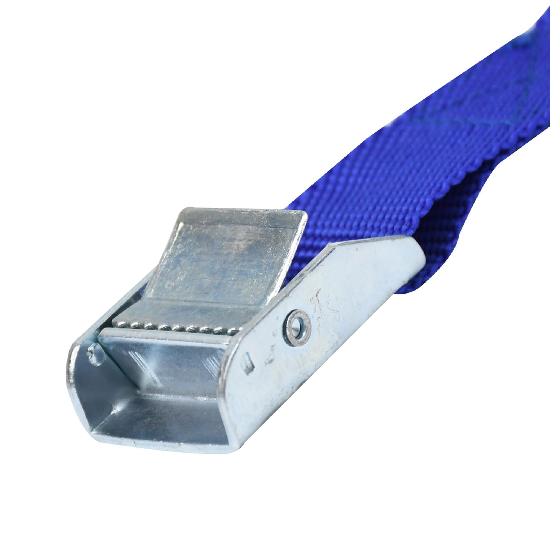 SET OF 2 LASHING STRAPS CARGO LUGGAGE TIE DOWN CAM BUCKLE ROOF RACK 2.5M X 25MM