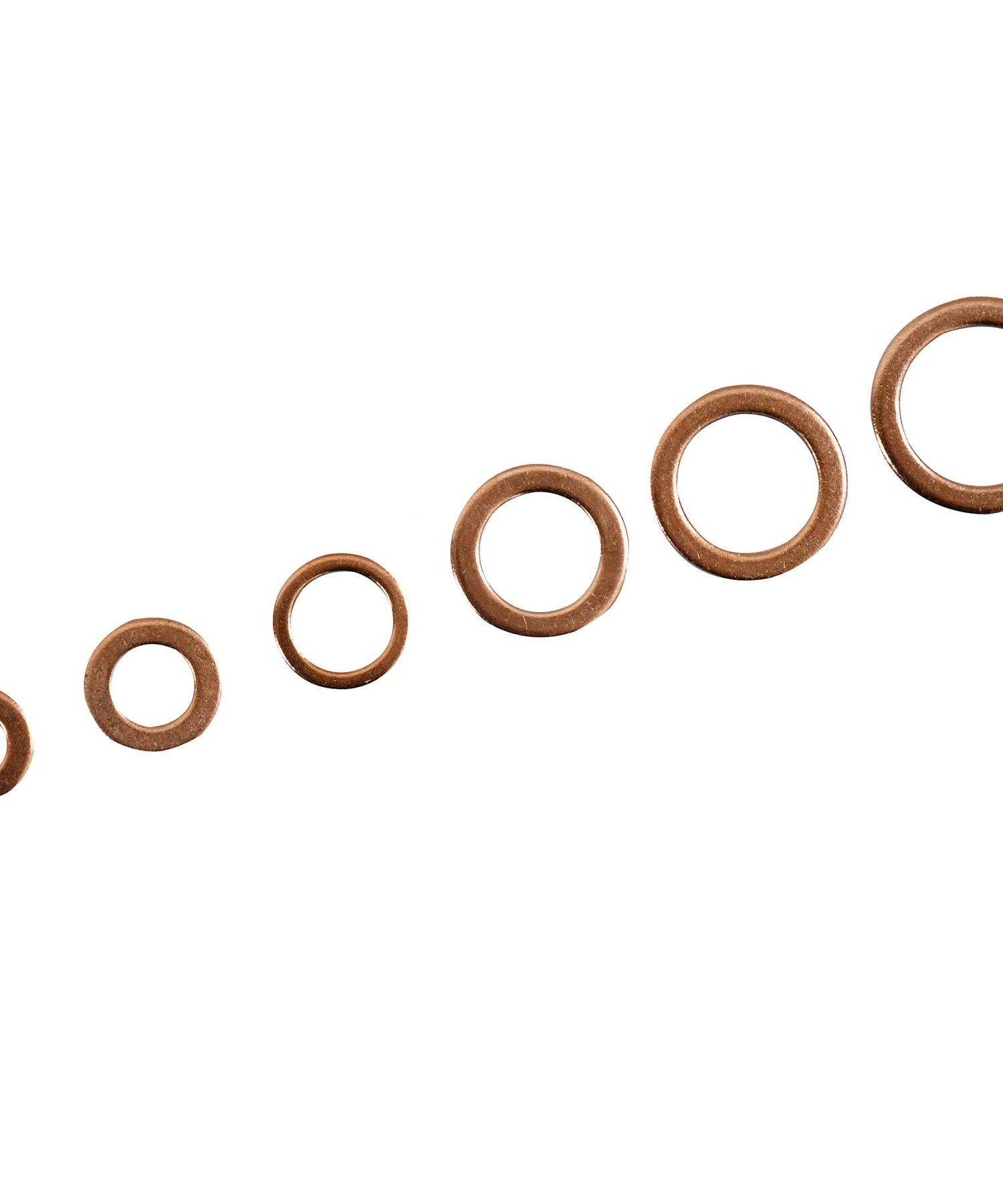 Assorted Box 110 Piece Imperial Washers Solid Copper Sump Plug Washer Set New By Dapetz