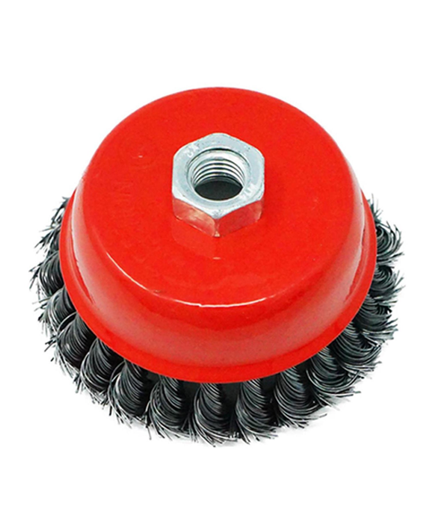 Twist Knot Wire Wheel Cup Brush 4" M14 for 4 1/2" 110mm Angle Grinder 10 Pack By Dapetz