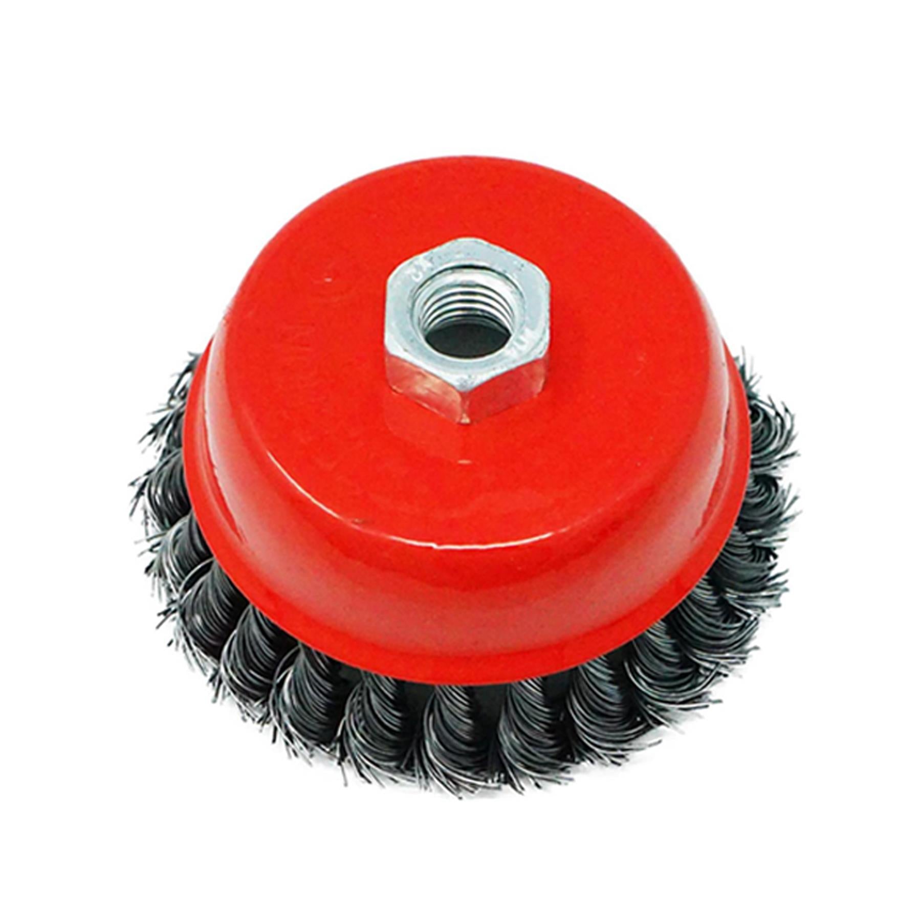 Twist Knot Wire Wheel Cup Brush 4" M14 for 4 1/2" 110mm Angle Grinder 10 Pack By Dapetz