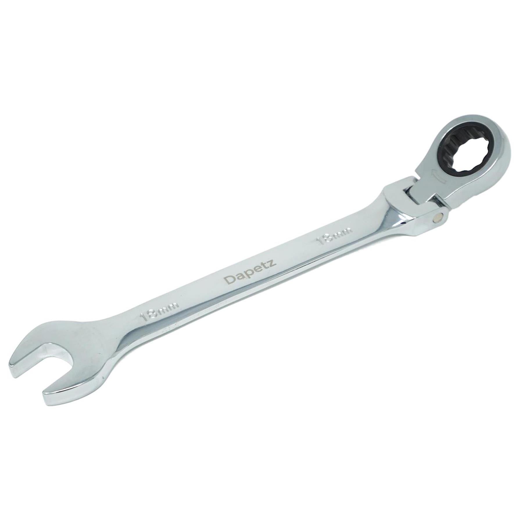 18mm Flexible Head Ratchet Metric Spanner Open End & Ring Guaranteed