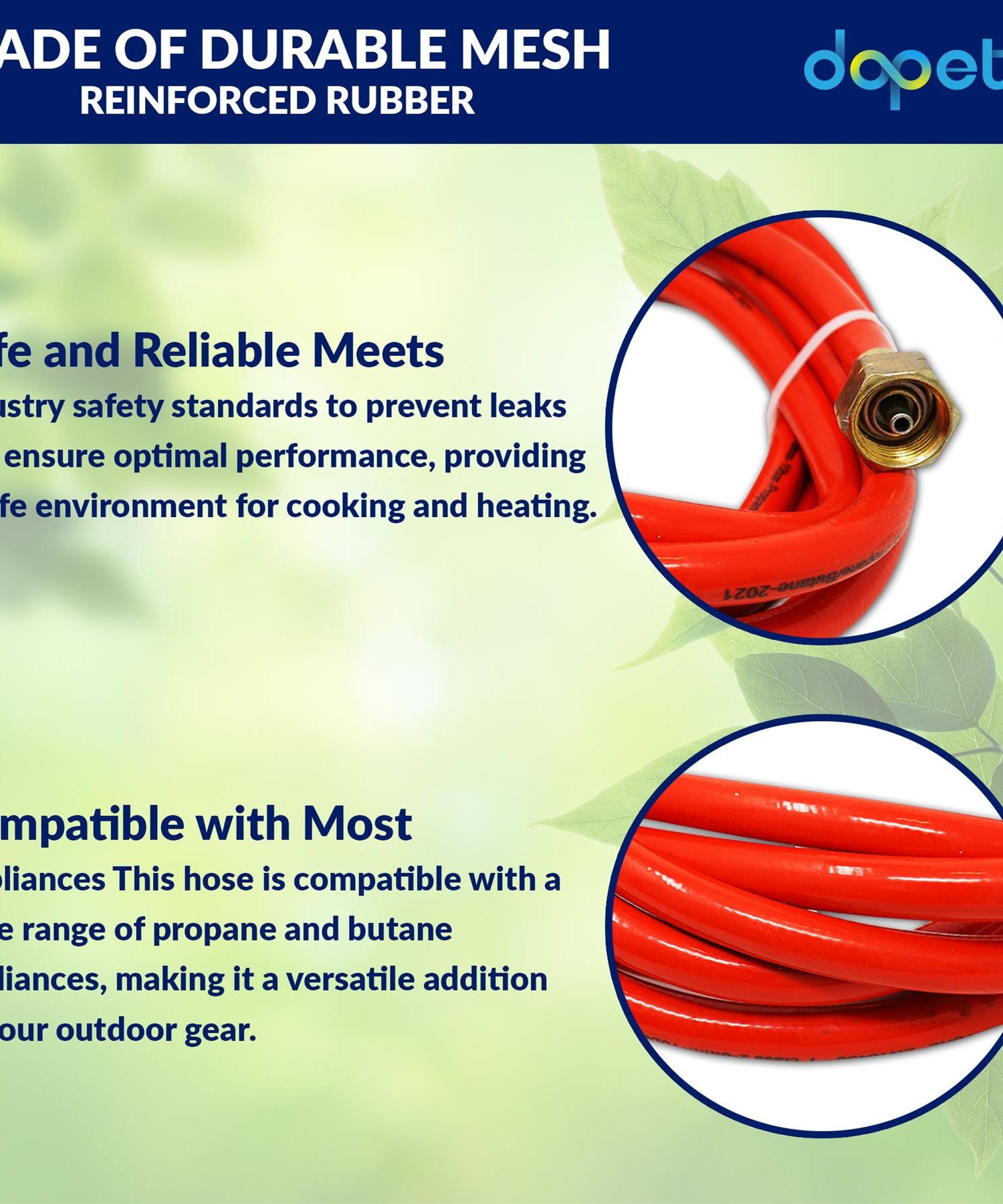 Gas Torch Hose Pipe 2 Meter Propane Brazing Roofing Paint Striping G3/8 W21.4