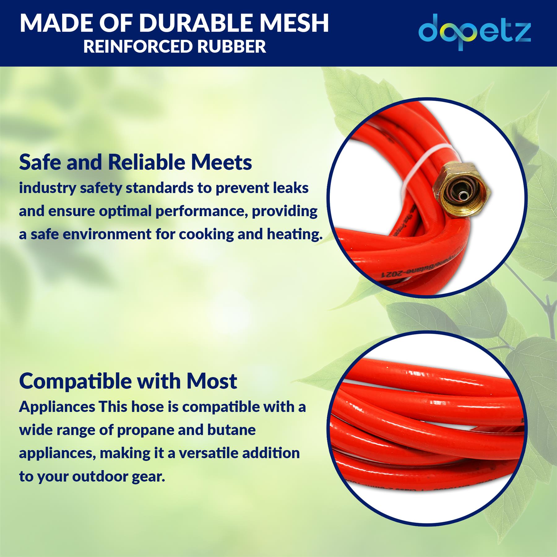 Gas Torch Hose Pipe 2 Meter Propane Brazing Roofing Paint Striping G3/8 W21.4