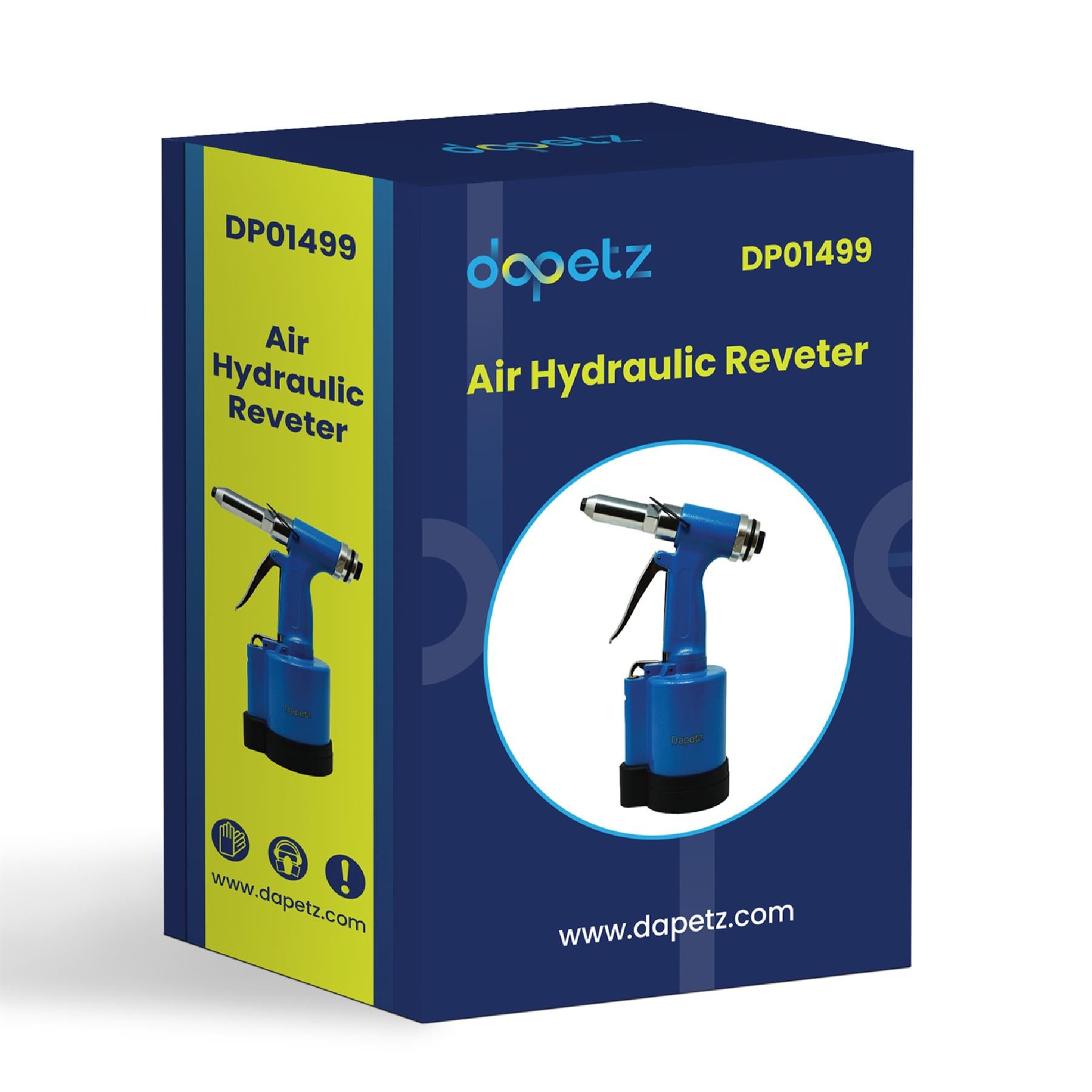 Air Hydraulic Rivet Gun Pop Riveter 3/16" 5/32" 1/8" 3/32" With 650pc Rivets