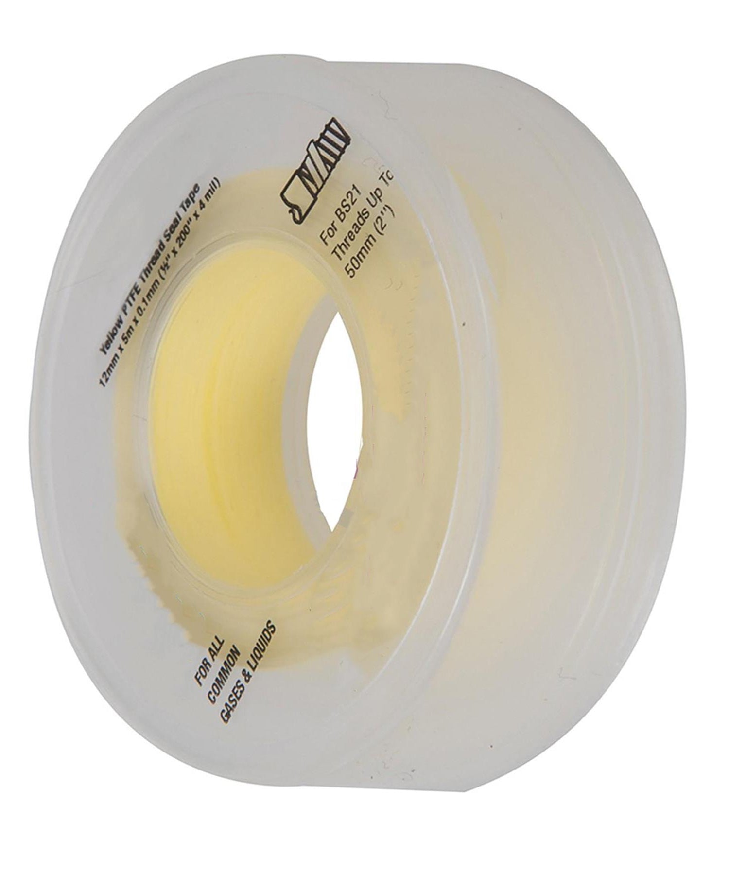 PTFE Gas Thread Seal Tape 12mm x 5m Yellow for LPG, Natural Gas Pck of 2 By Dapetz