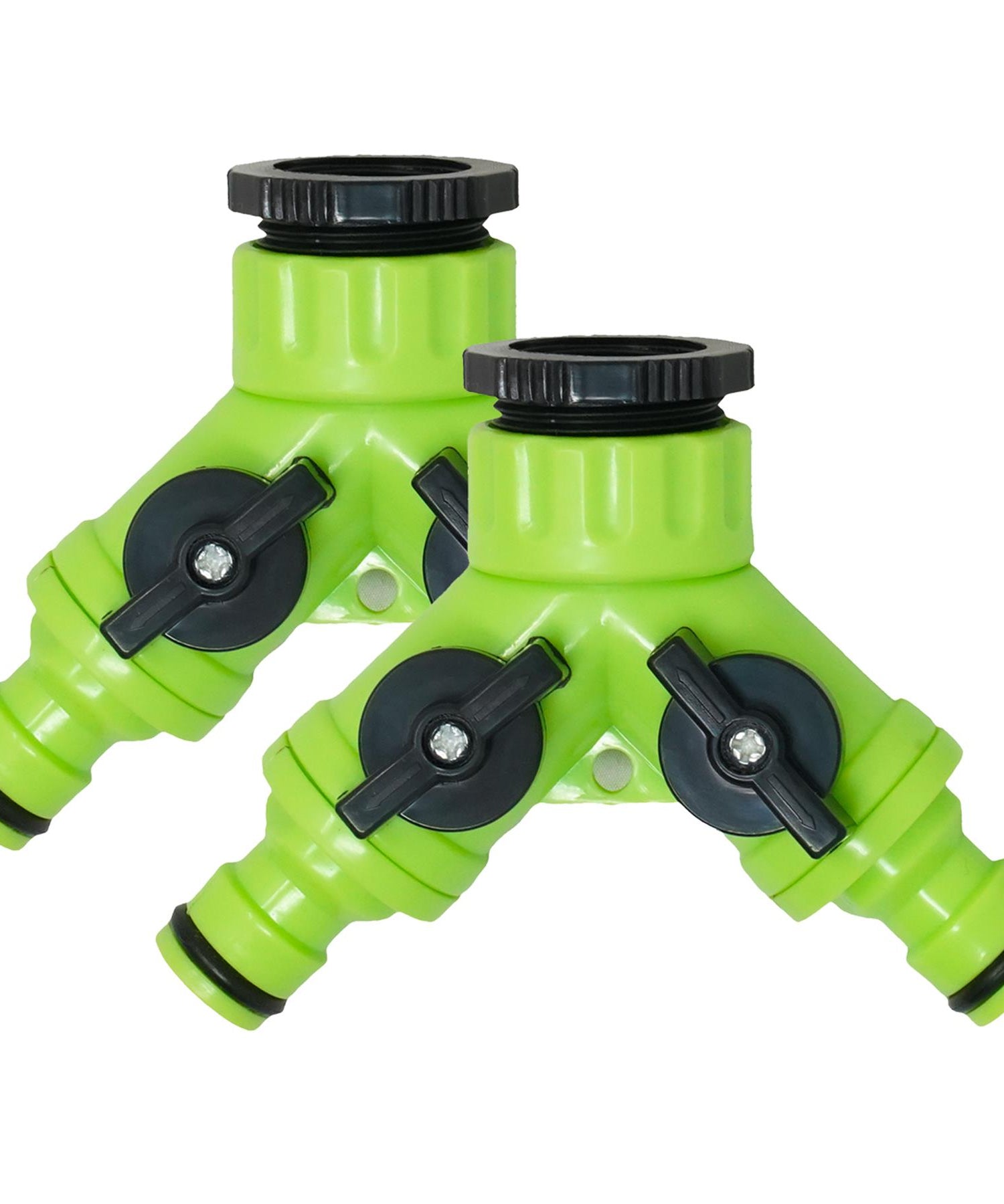 2PCS Hose Pipe Splitter 2 Way Connector Adaptor Garden Tap Individually Switched By Dapetz