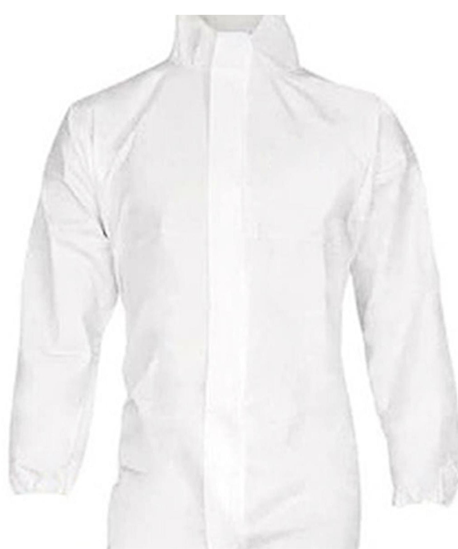 Disposable Breatheable Coveralls Boile Hood Protective Suit With Zip Medium