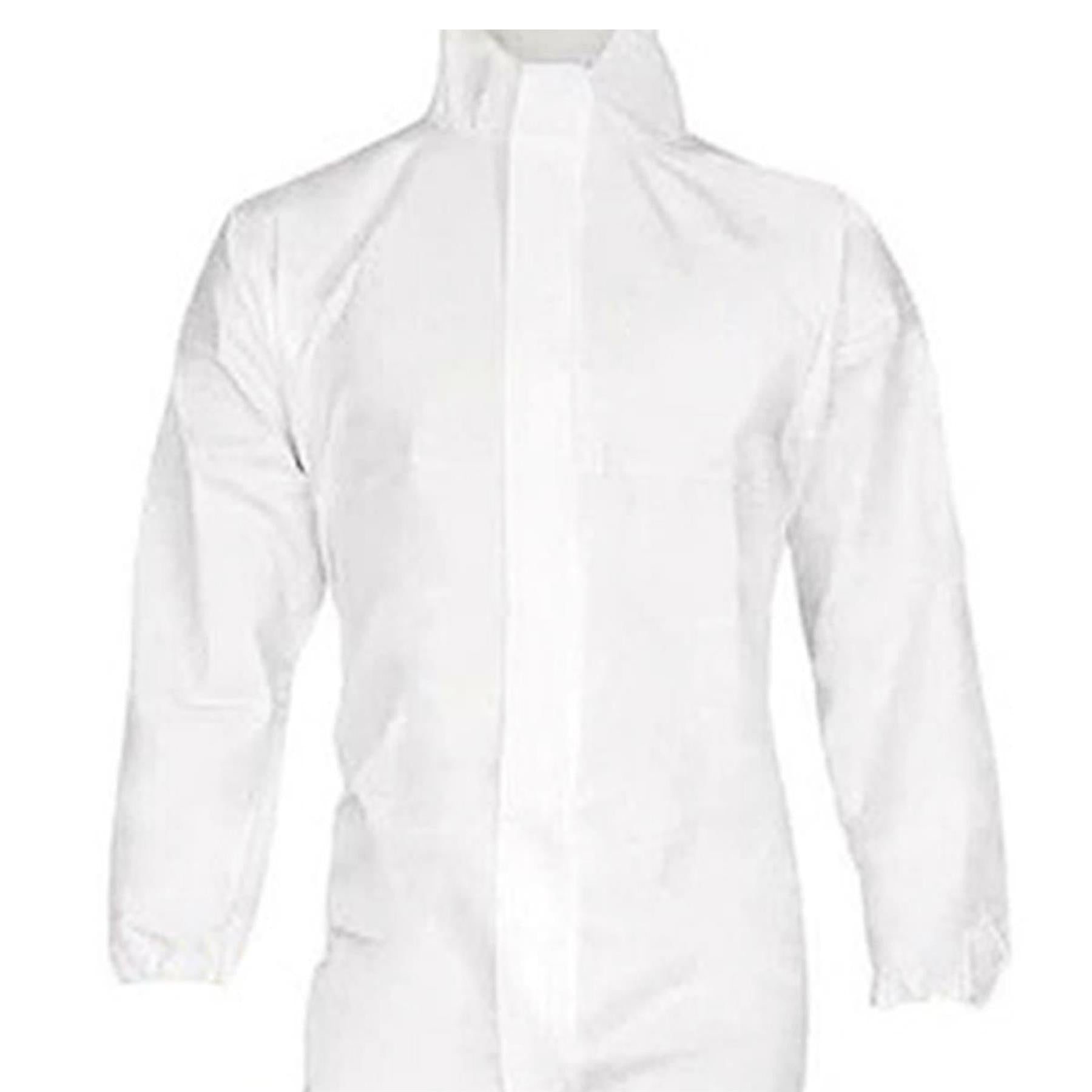 Disposable Breatheable Coveralls Boile Hood Protective Suit With Zip Medium