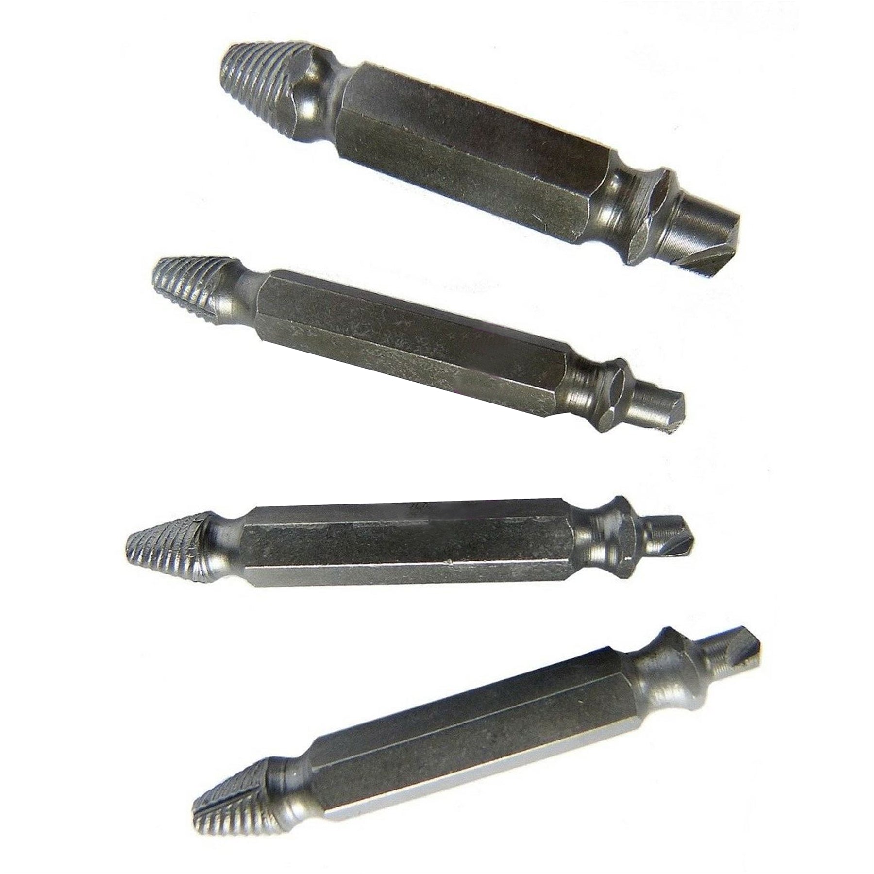 Screw Extractor Drill Bits Tool Set Broken Damaged Bolt Remover 4PCS By Dapetz