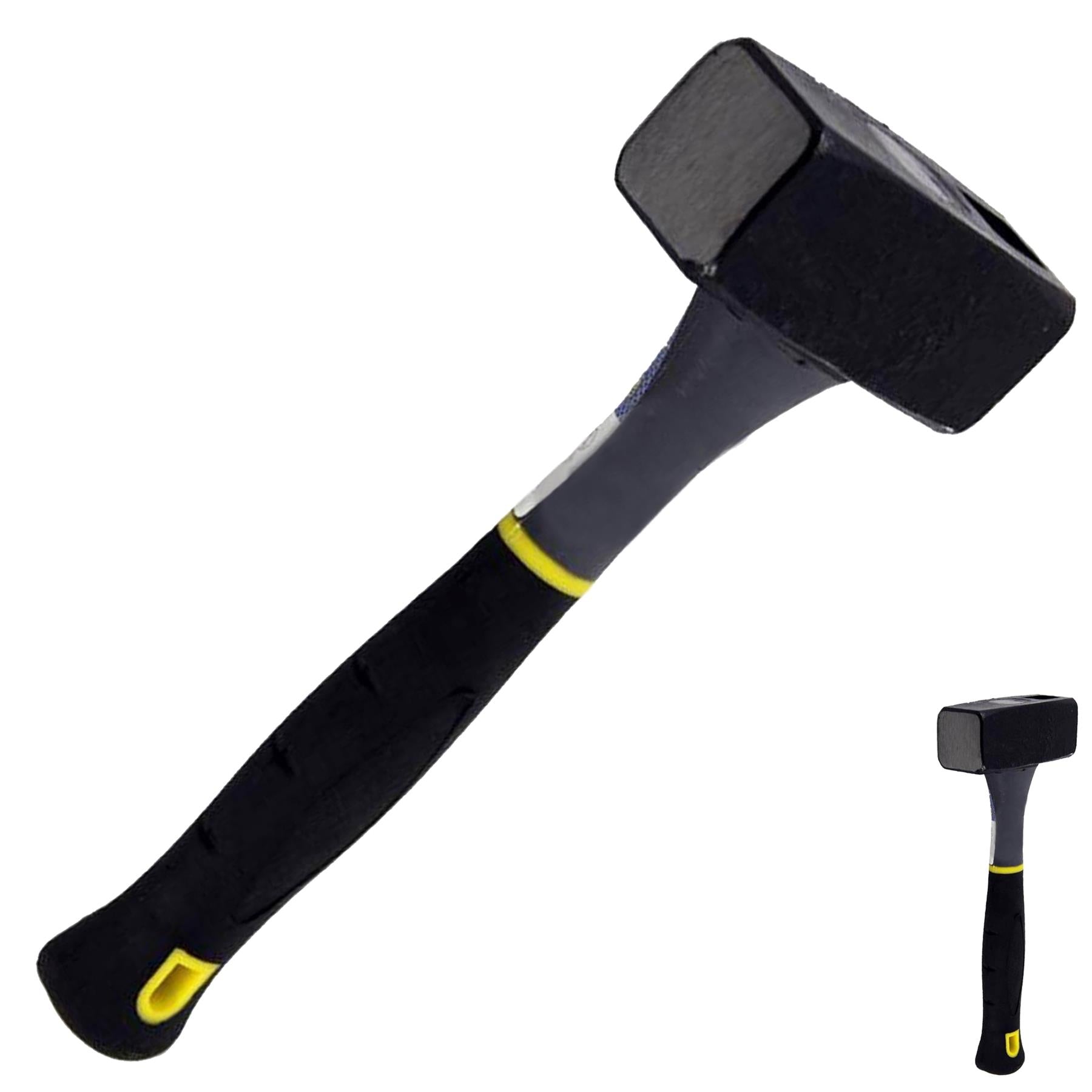 1.5Kg Club Lump Hammer Hardened Steel Face & Fibreglass Handle by Dapetz