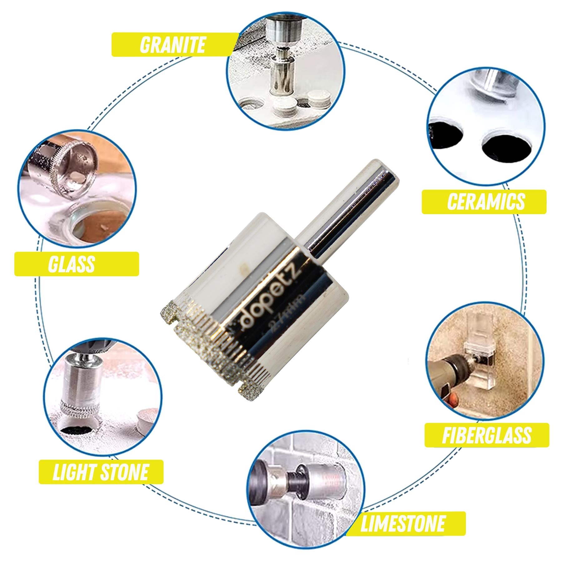 Diamond Holesaw Ceramic Tile Tiling Drill Bit Hole Cutter 27mm Cutting Tool