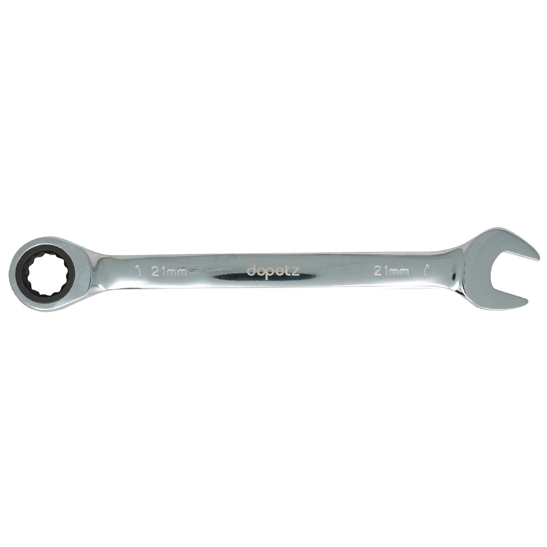 Fixed Head Ratchet Metric Spanner Open End Ring Combination 21mm
