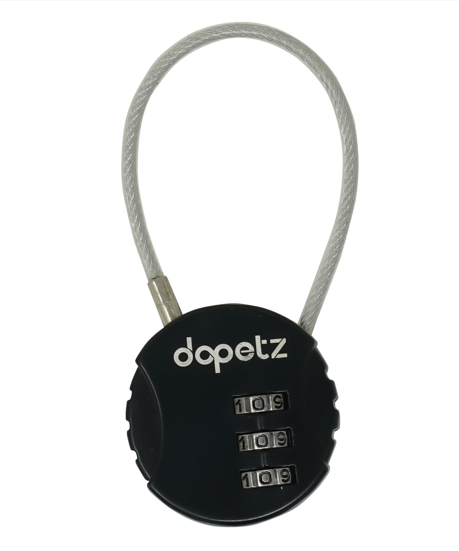 3-Digit Combination Lock | Bag, Backpack, Travel, Cycle Security Wire Padlock by Dapetz