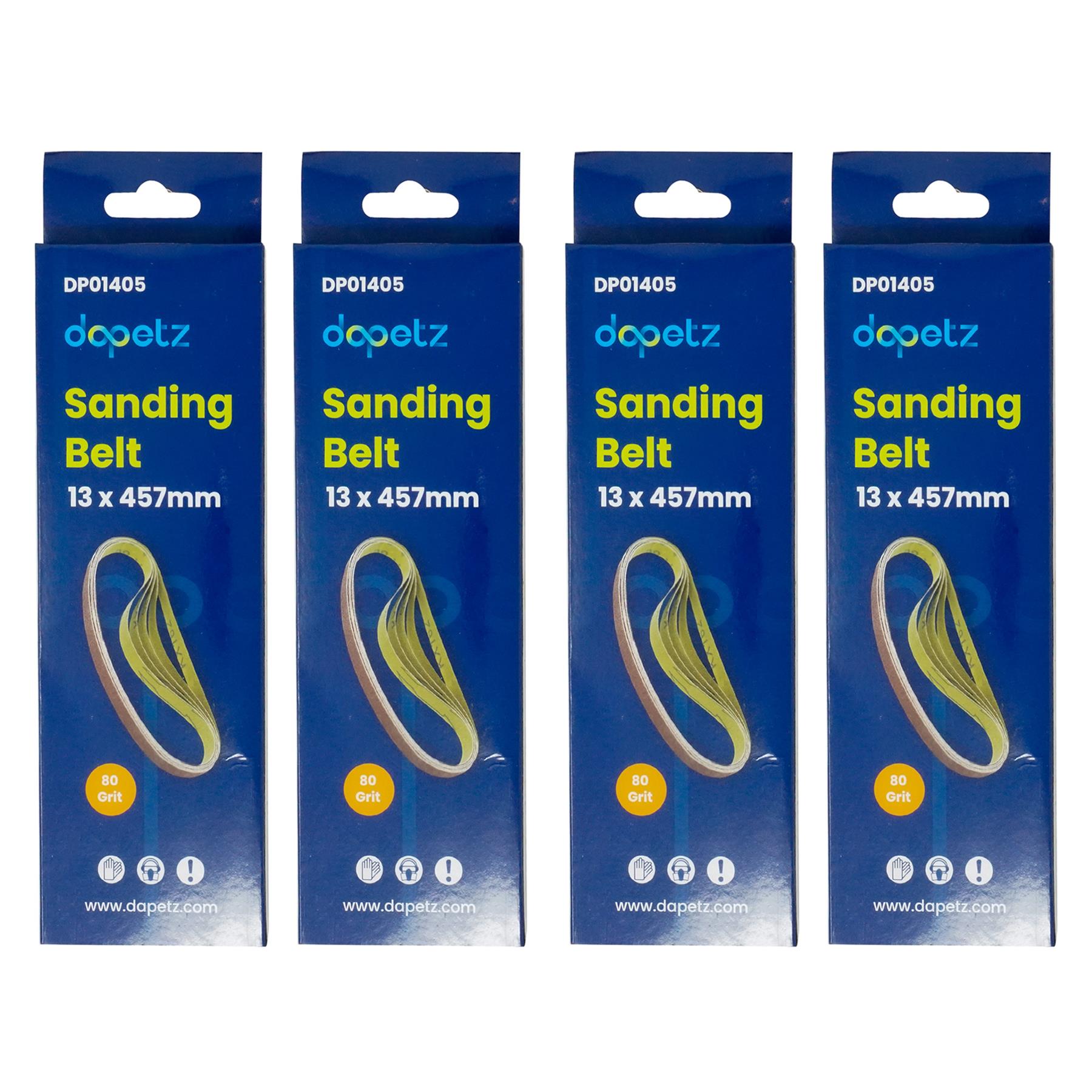 20 Sanding Sander Belts 13mm X 457mm 80 Grit Coarse Fits Powerfile Finger