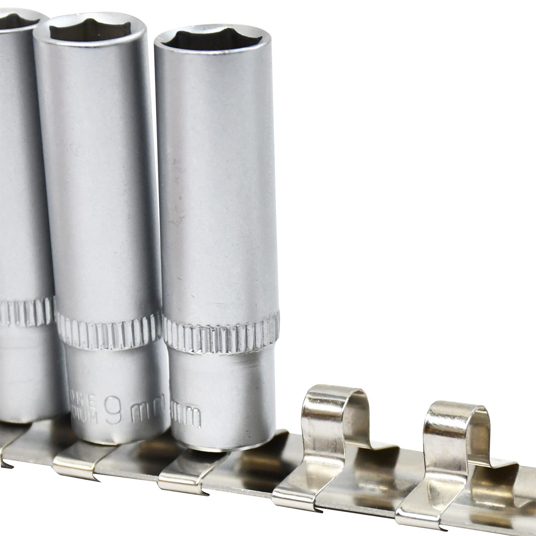 1/4" Deep Socket Set 11Pc 4 - 13mm Deep Drive Sockets Cr-V Long Reach By Dapetz