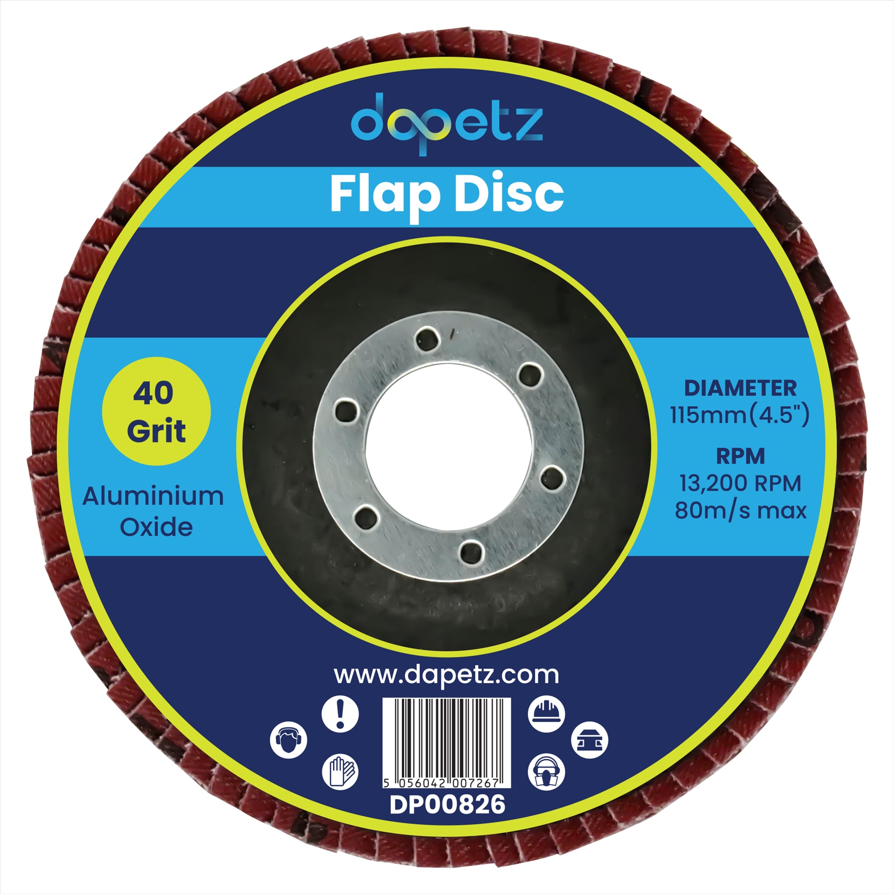10X Flap Grinding Sanding Discs 115mm 4.5" 40 & 80 Grit Angle Wheel By Dapetz