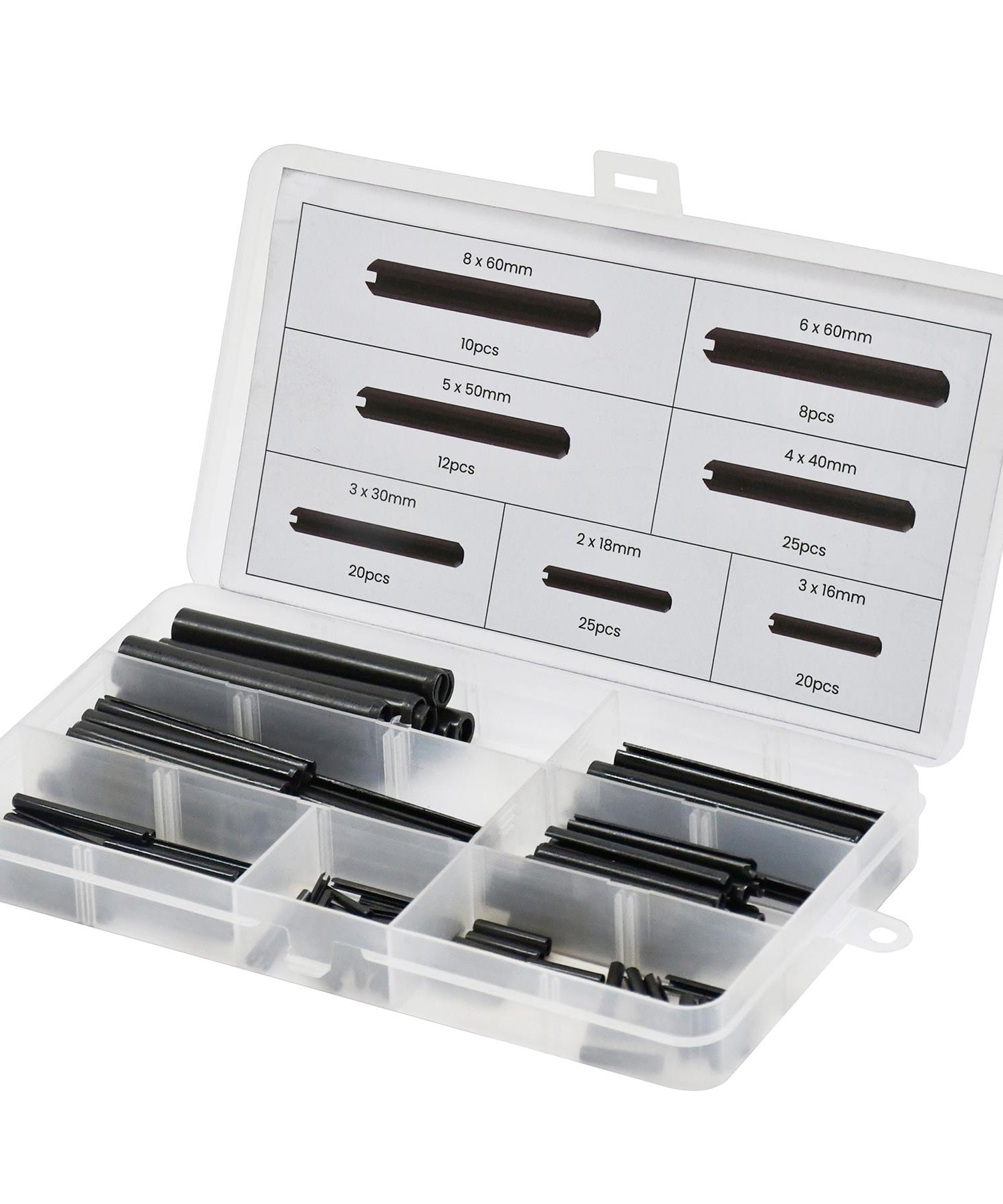 Comprehensive 120-Piece Assorted Roll Pin Set Tension Spring, Sellock, C Pins, Mixed Pack By Dapetz