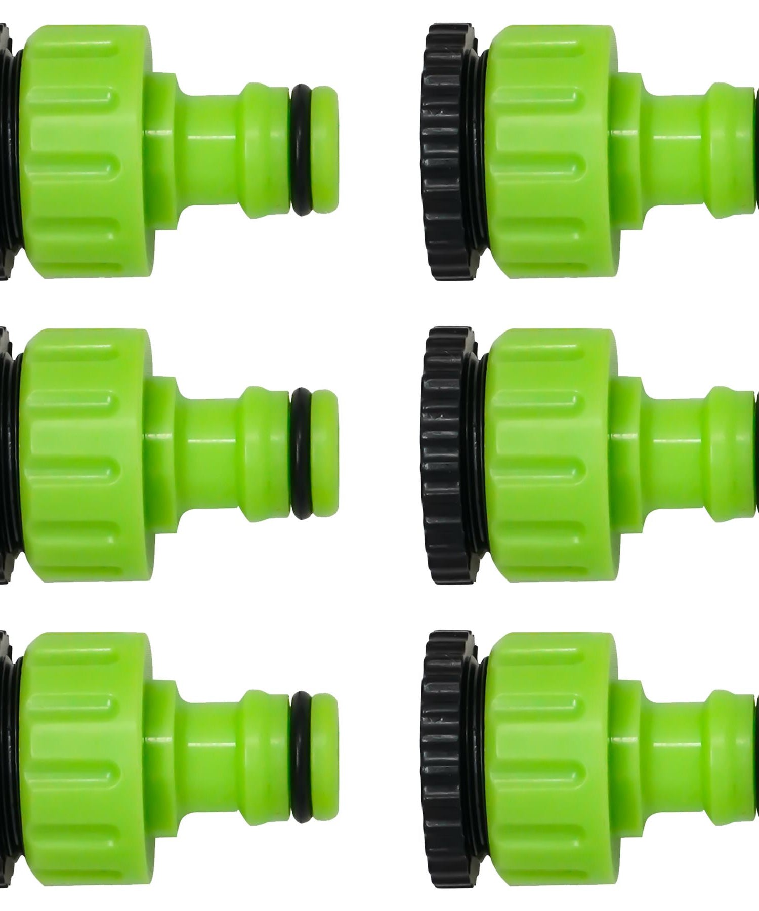 6x 1/2"-3/4" Tap Connector Adaptor Garden Hose Pipe Adapter Screw Threaded