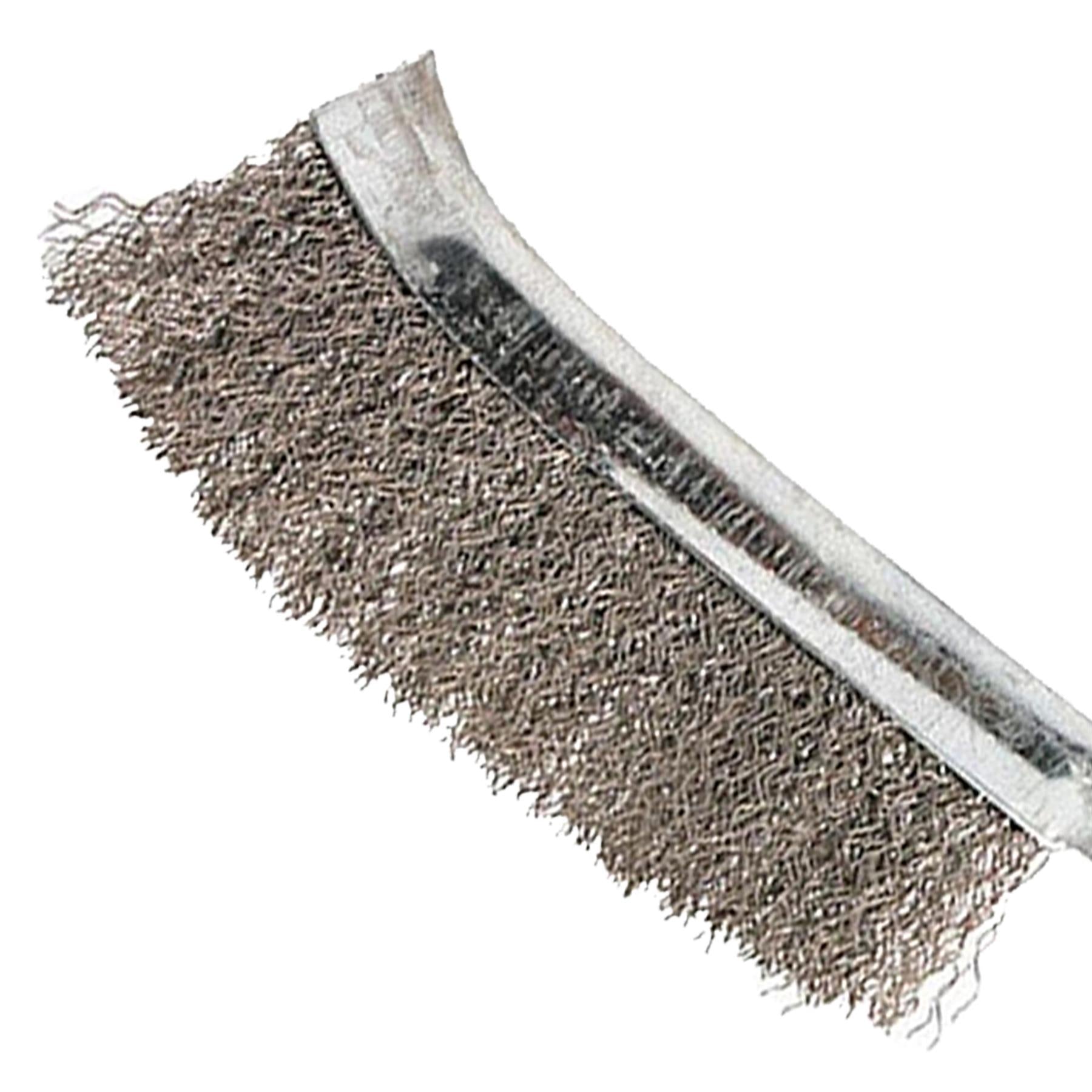 (Pack of 3) Heavy Duty Spid Wire Hand Brush | Stainless Steel Bristles for Rust Removal by Dapetz