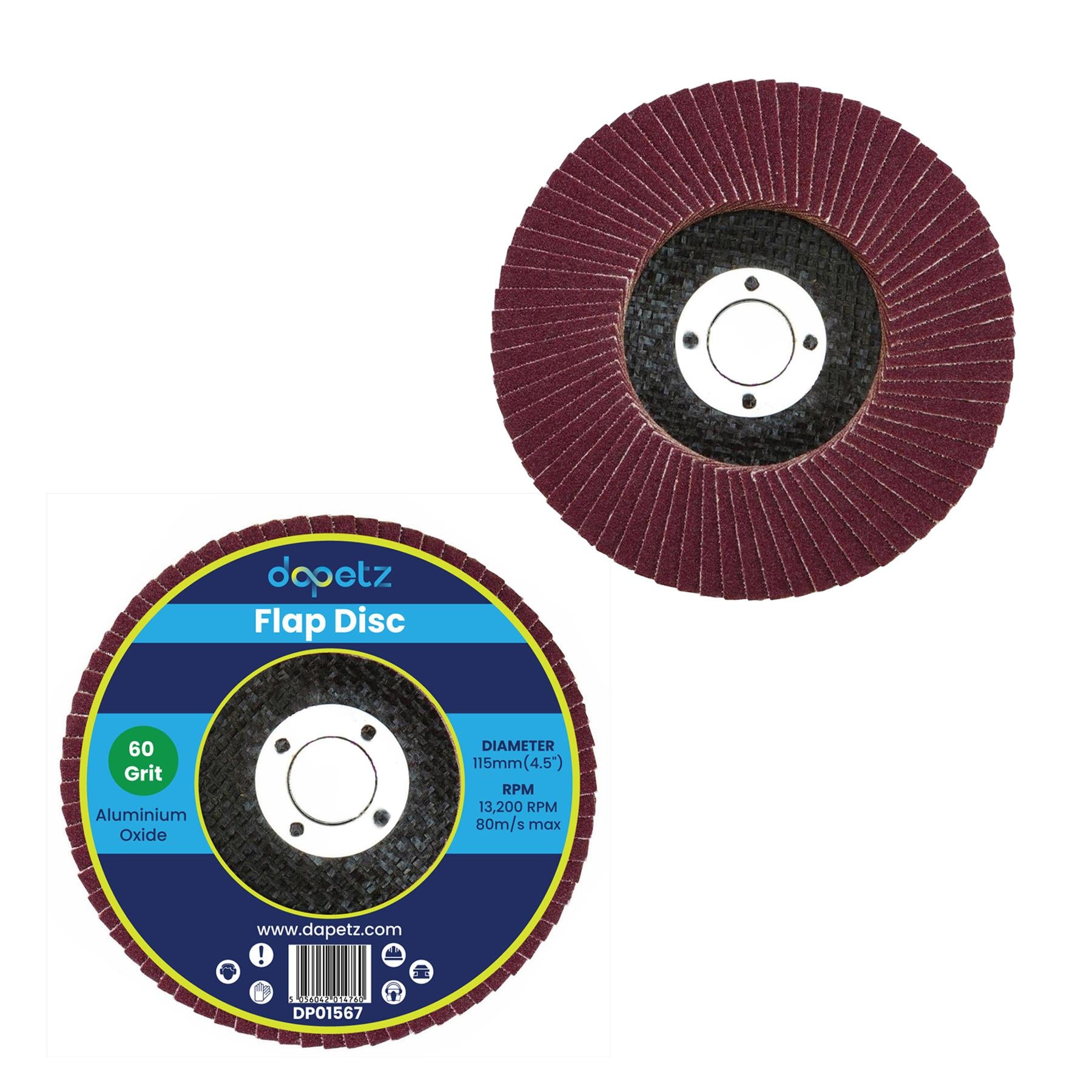 115mm 4.5'' 60 Grit 20 PCAngle Grinder Aluminium Oxide FLAP DISCS Grinding Wheel