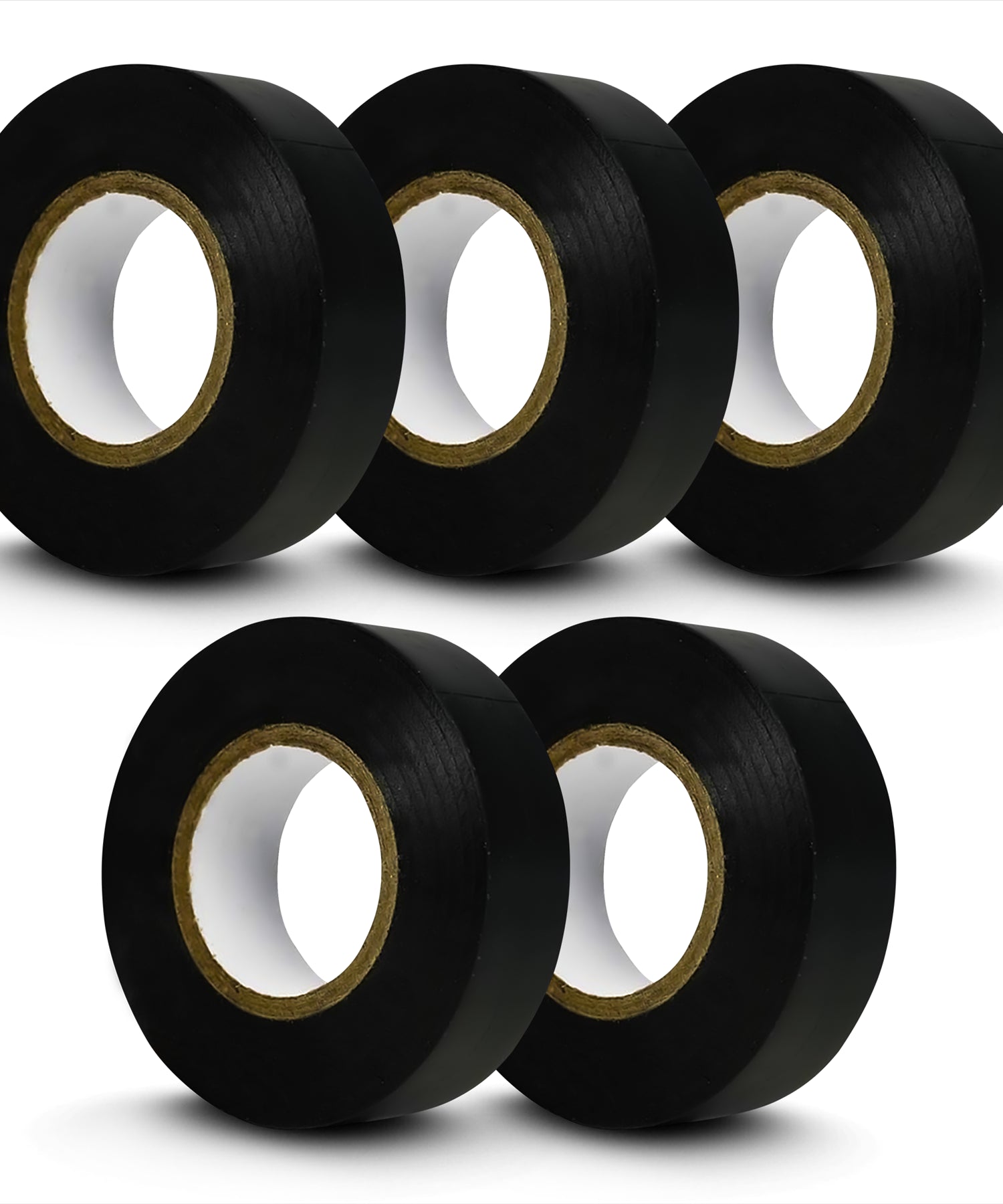 19mm X 22M Black Electrical Pvc Insulation / Insulating Tape Flame Retardant 5 PC