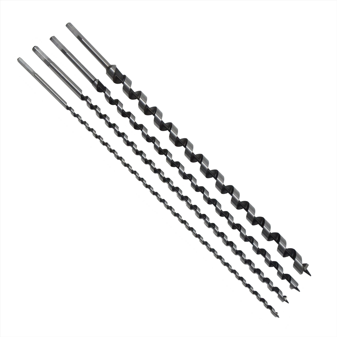 4pc 600mm Extra Long Drill Auger Bit Set Hex Shank 8 12 16 24mm Wood Work Tools by Dapetz