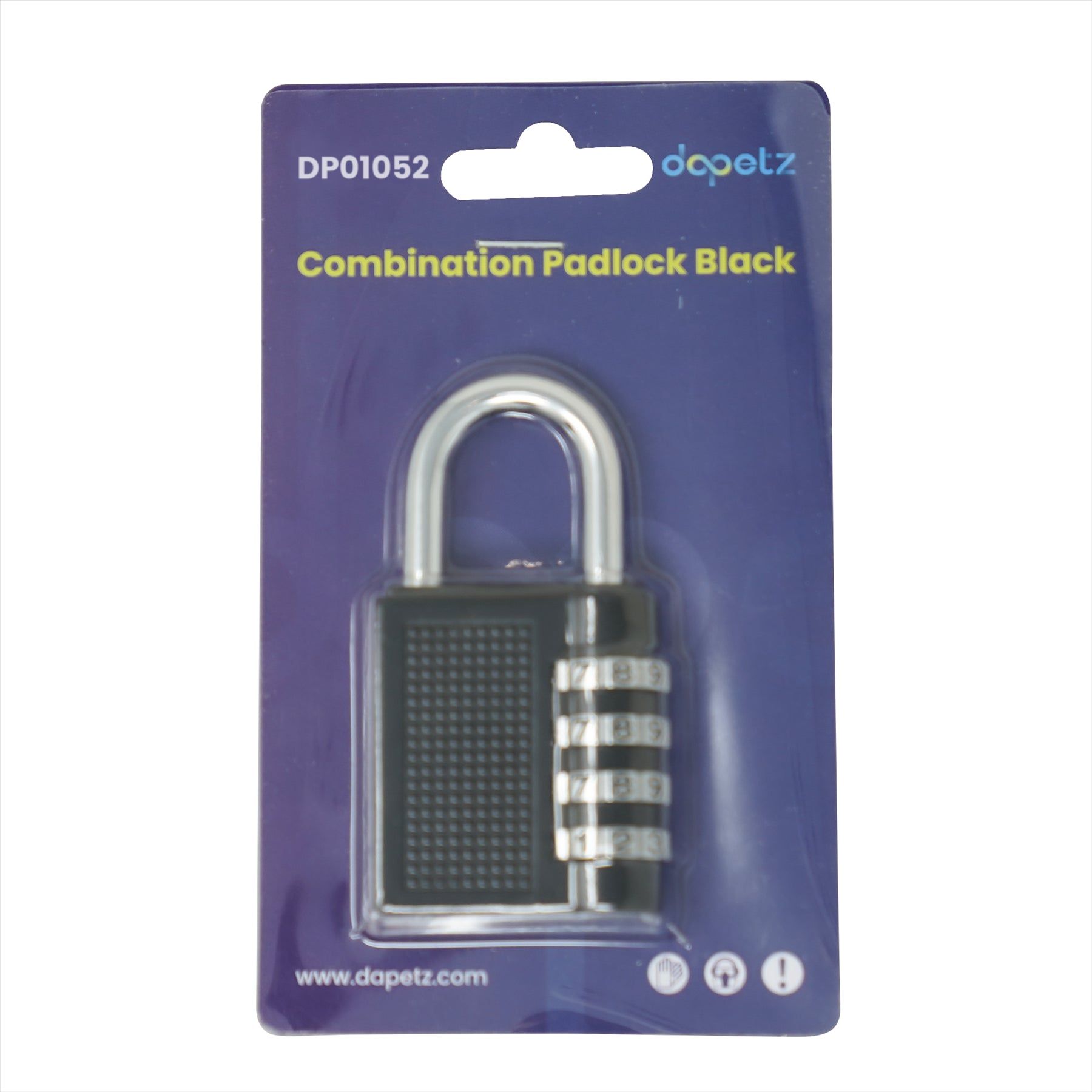 (Pack of 2) Combination Padlock 4-Digit Outdoor Weatherproof Security Black by Dapetz