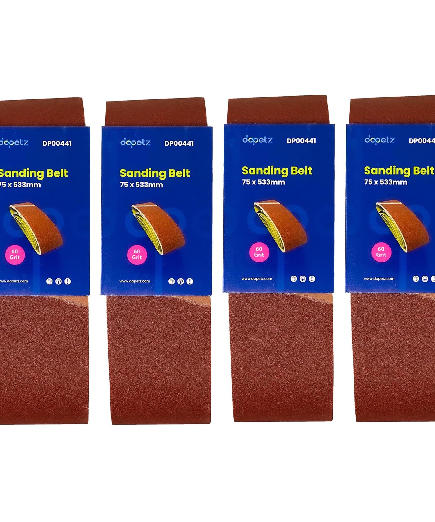 Sanding Belts 20Pcs 75 x 533mm Aluminium Oxide 60 Grit For Bosch Makita Sander By Dapetz