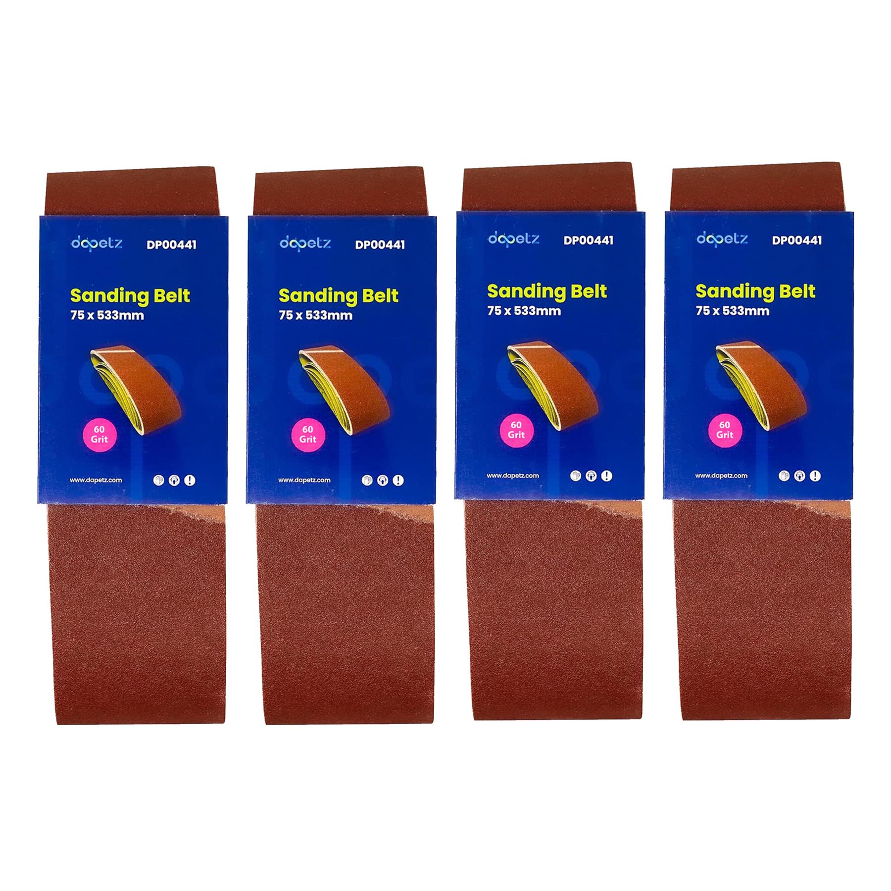 Sanding Belts 20Pcs 75 x 533mm Aluminium Oxide 60 Grit For Bosch Makita Sander By Dapetz