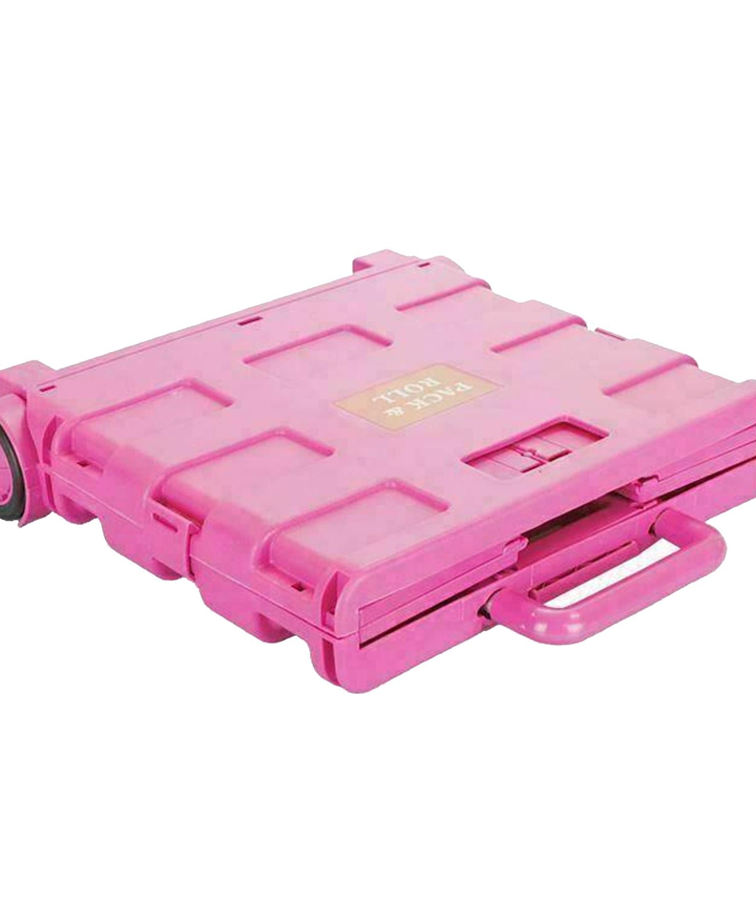 Dapetz Folding Shopping Trolley Foldable Cart Boot Fold Up Storage Box Crate 25kg Load Capacity - Pink