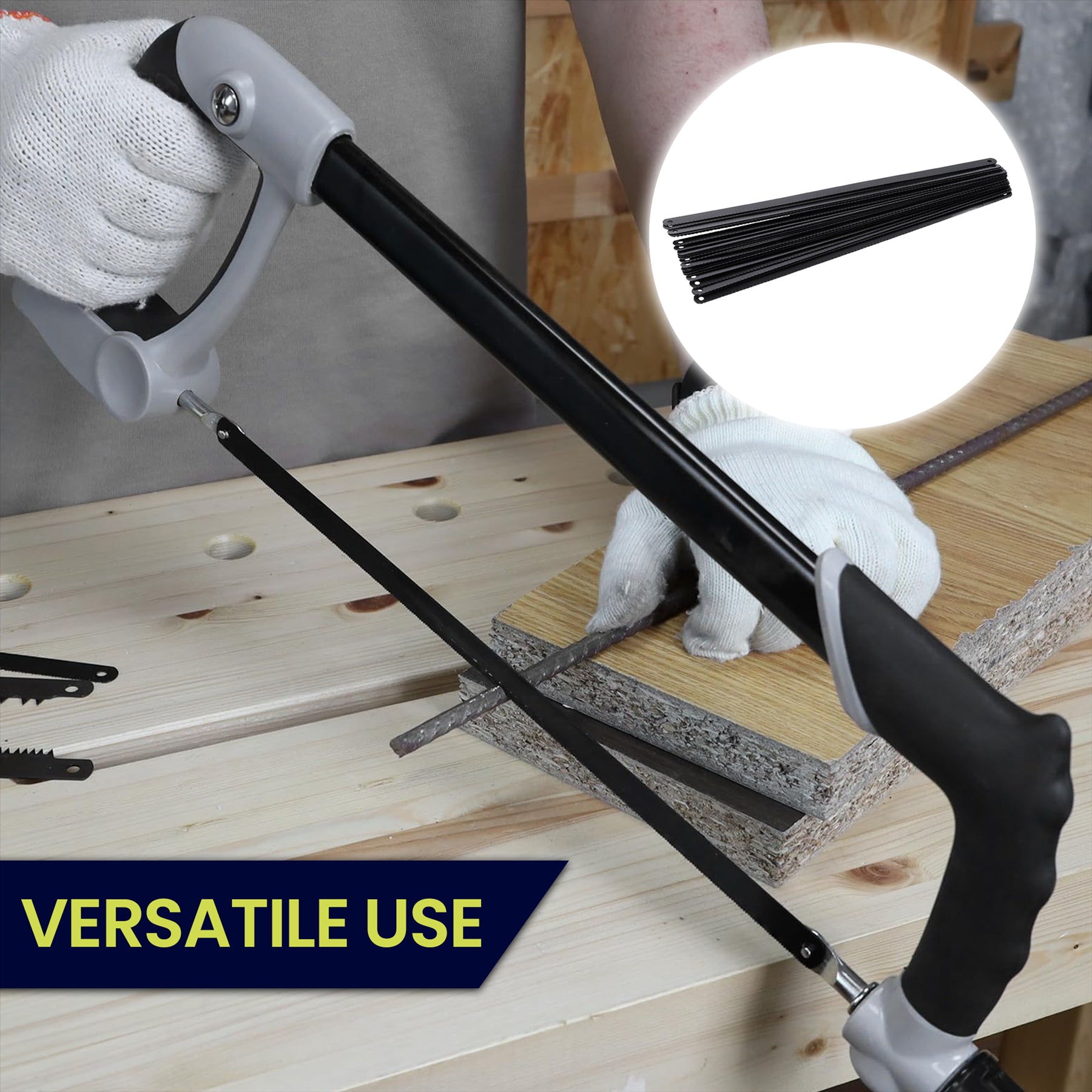 12PCS Hacksaw Blades 300mm 12" Heavy Duty Shatter Proof Bi-Metal 24 TPI By Dapetz