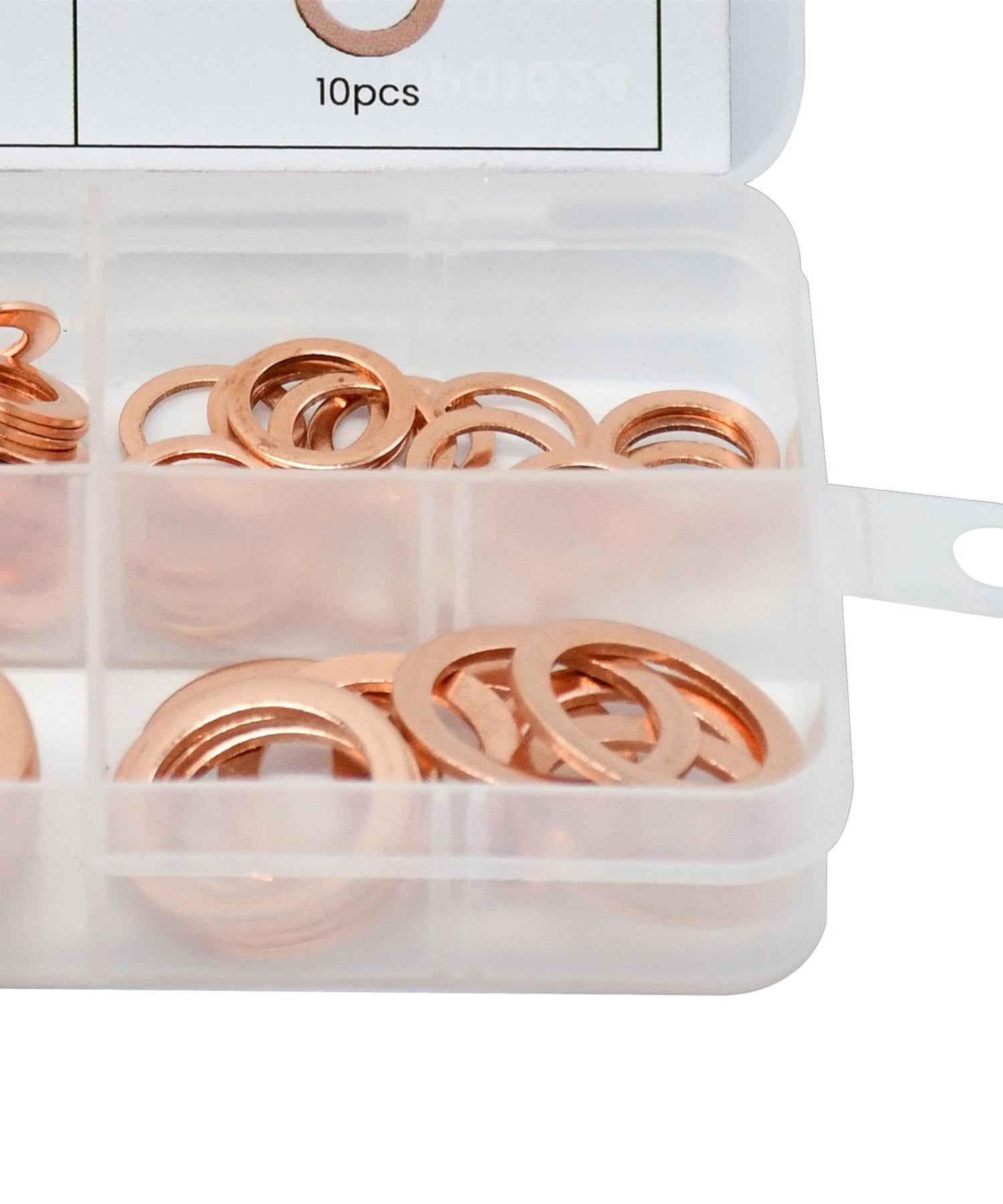 Assorted Box 110 Piece Imperial Washers Solid Copper Sump Plug Washer Set New By Dapetz