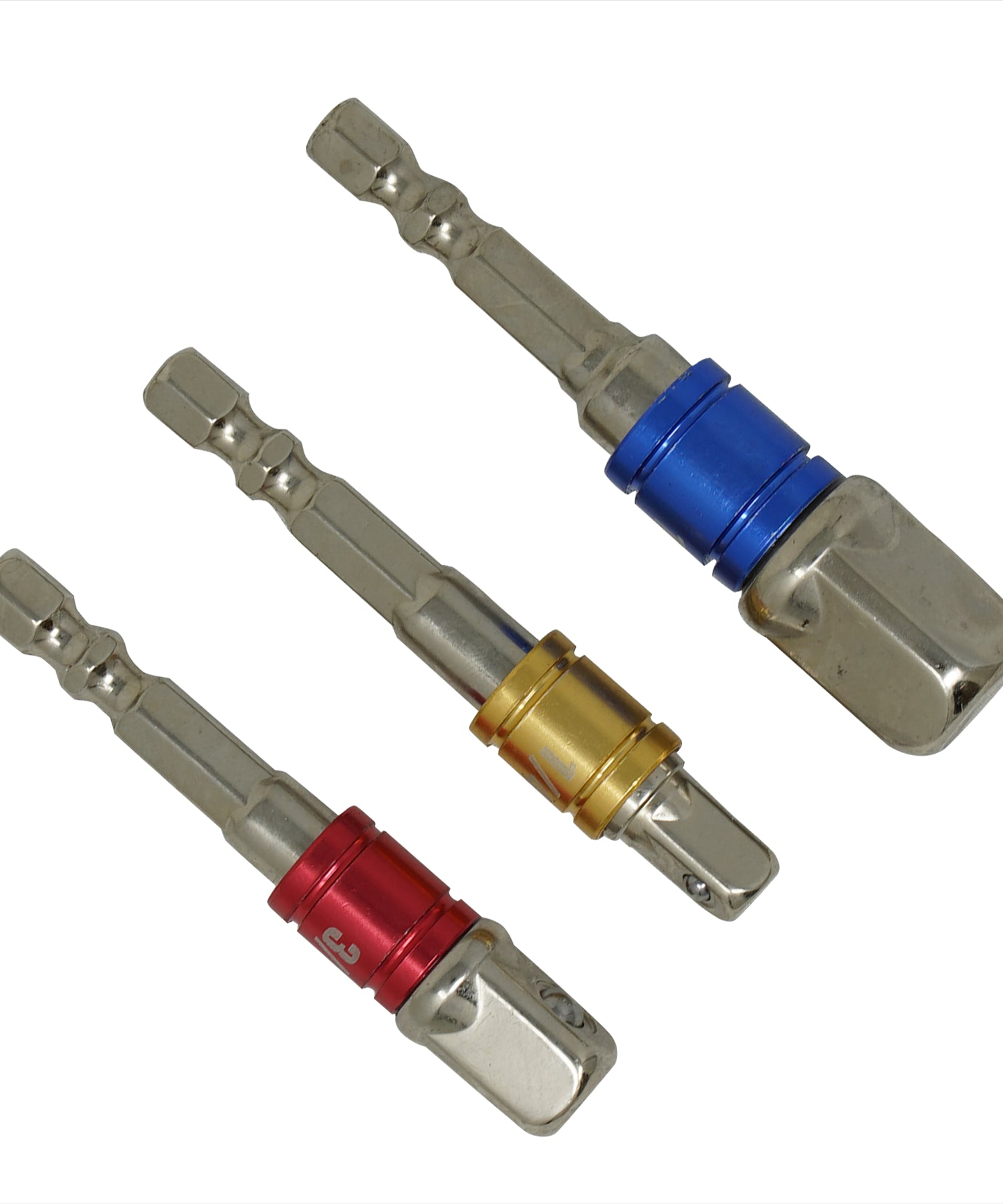 Screwdriver Impact Drill Socket Adapter Hex To 1/4" 3/8" 1/2" Inch Bit Ratchet T 3PCS By Dapetz