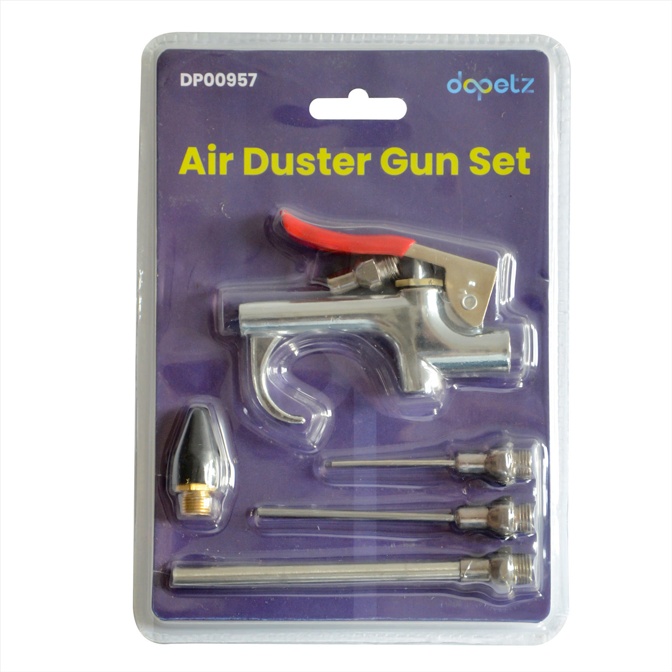 Air Compressor Blow Nozzle Gun Kit 6Pc Dapetz