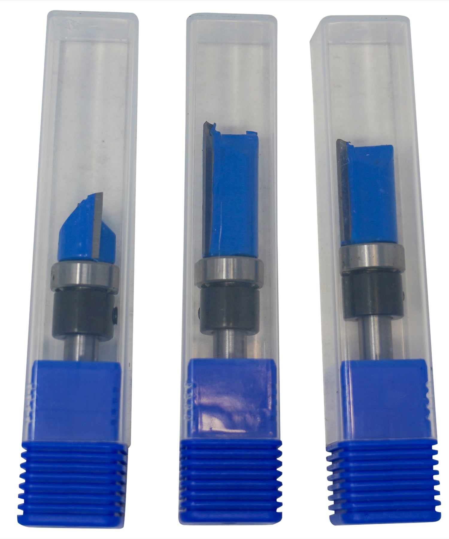 1/4'' Shank Flush Trim Router Bit Set – 3Pc Pattern Milling Cutter