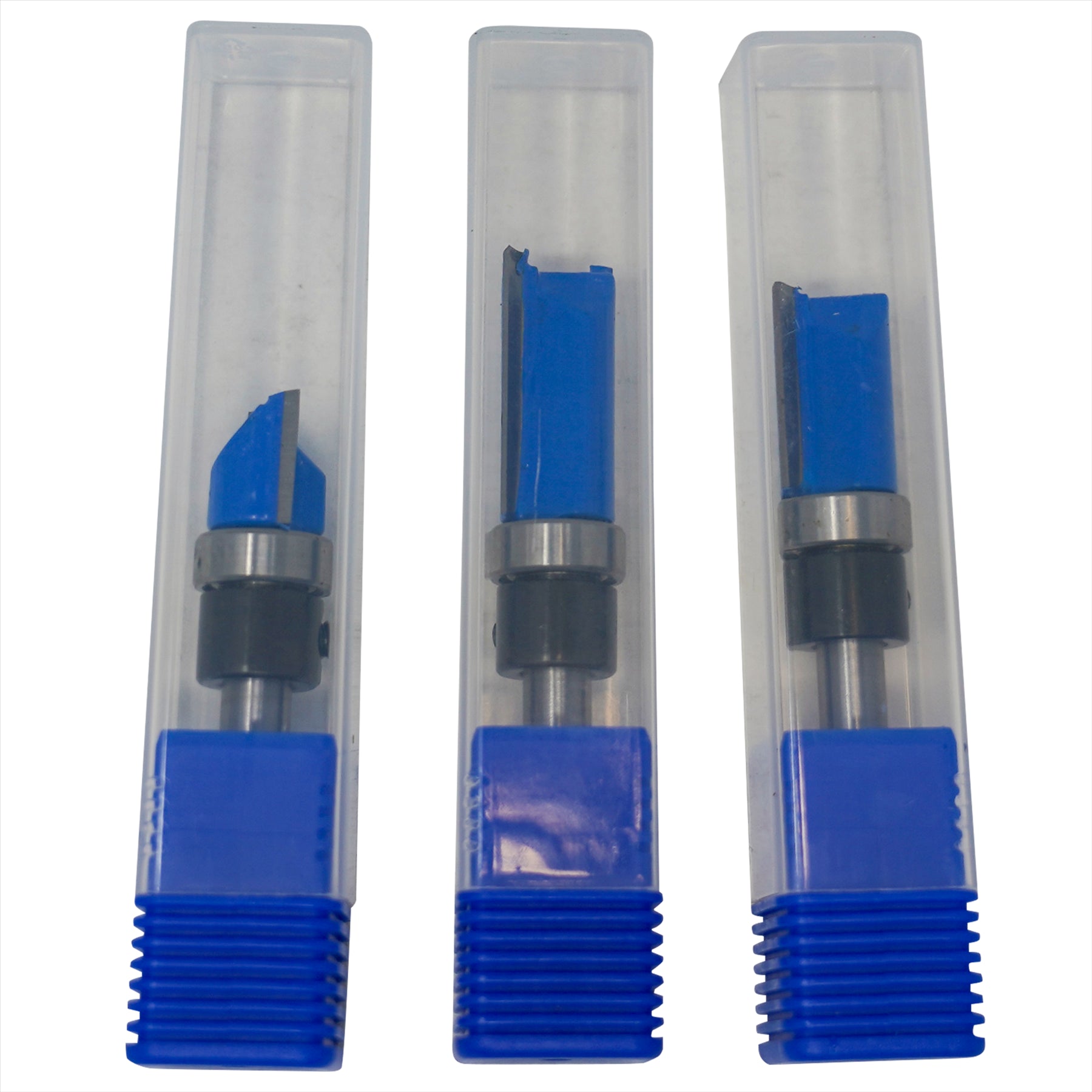 1/4'' Shank Flush Trim Router Bit Set – 3Pc Pattern Milling Cutter