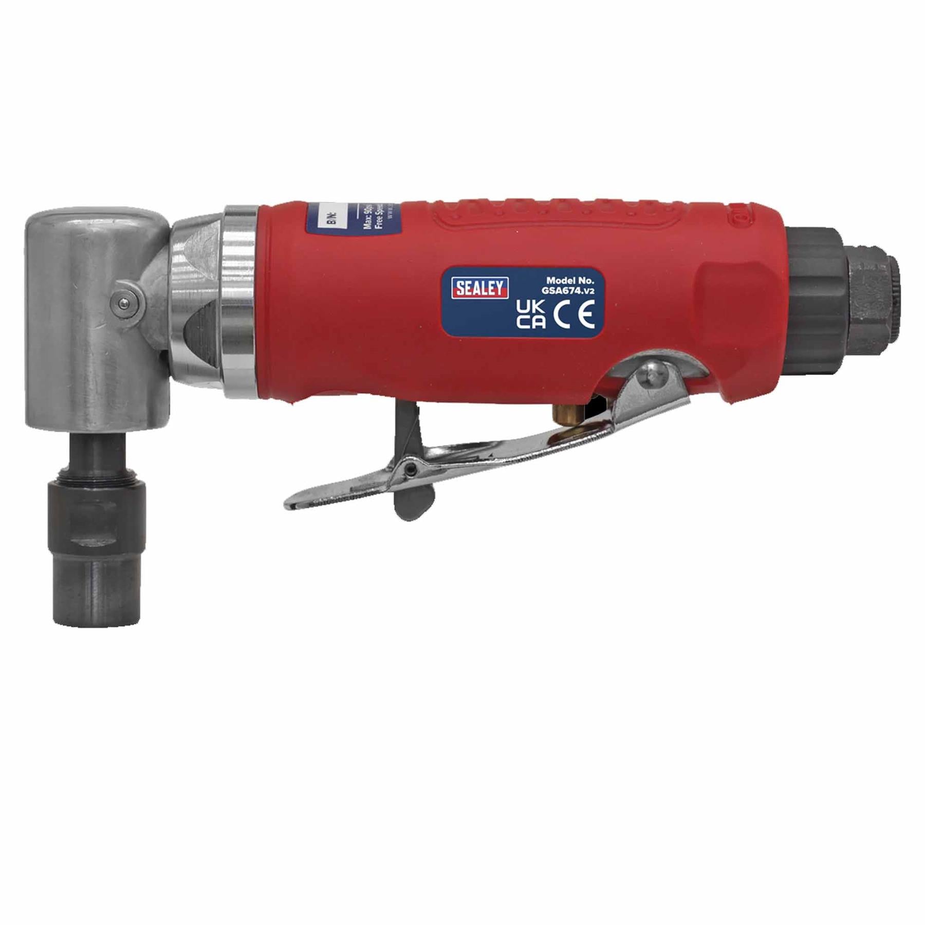 Sealey 90 Degrees Angle Air Die Grinder Contoured Composite Handle GSA674