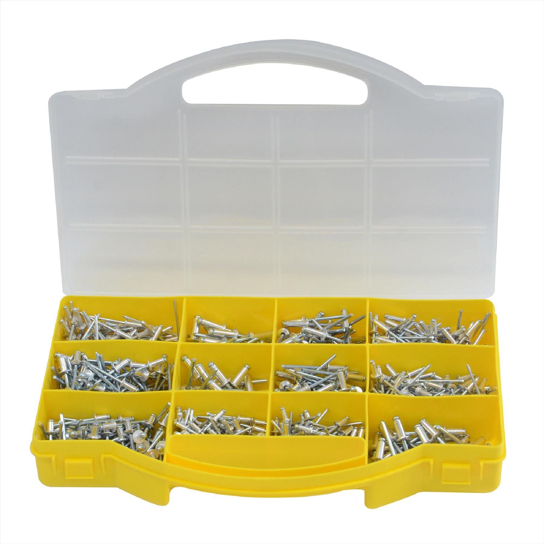 Air Hydraulic Rivet Gun Pop Riveter 3/16" 5/32" 1/8" 3/32" With 650pc Rivets