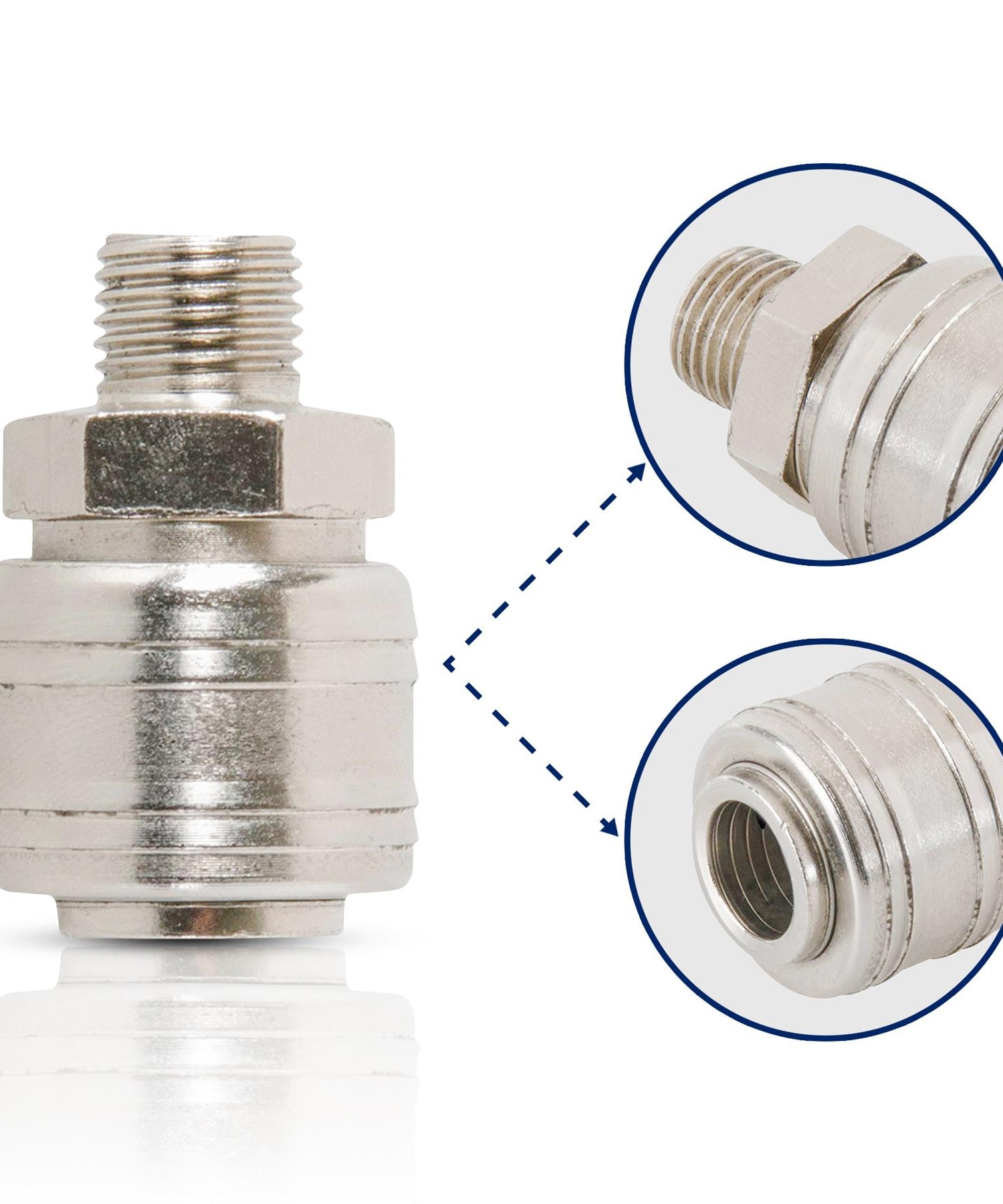 Euro Air Line Fitting Quick Release For Compressor Hose 1/4" BSP Male Thread