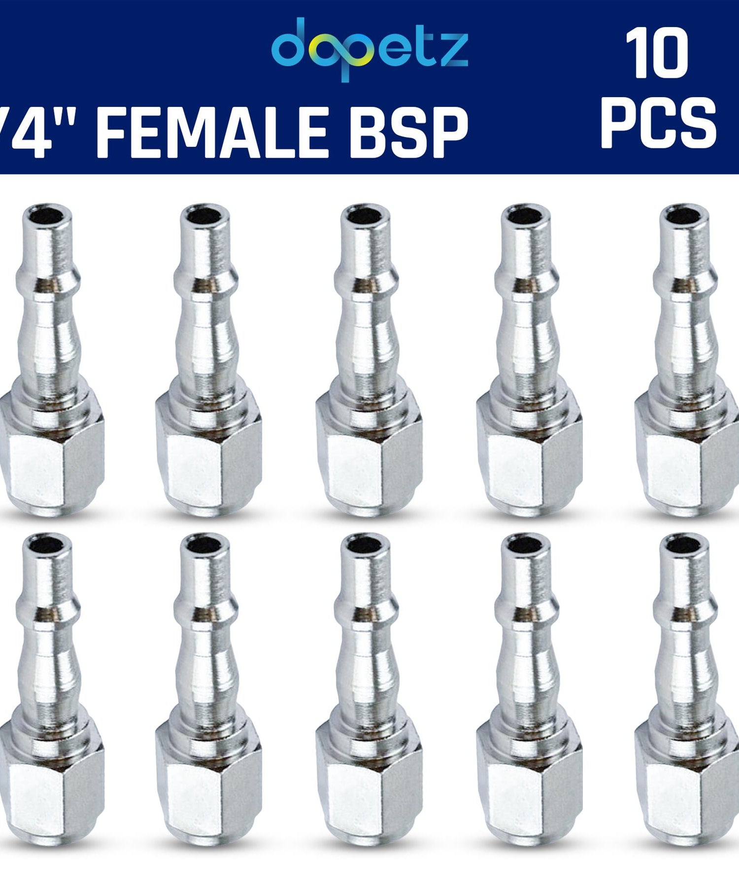 Air Line Hose Fitting Connector Female 1/4" Thread Bayonet For PCL Vertex 10Pcs