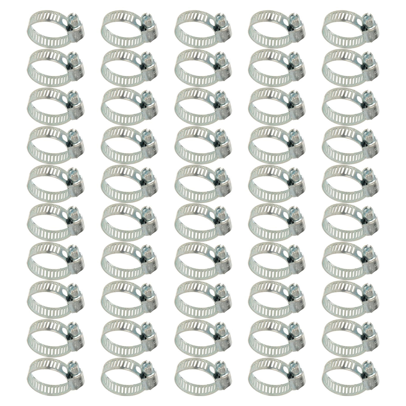 50 x Hose Clips Genuine Worm Drive Fuel Hose Clamps Clips 16 - 22mm