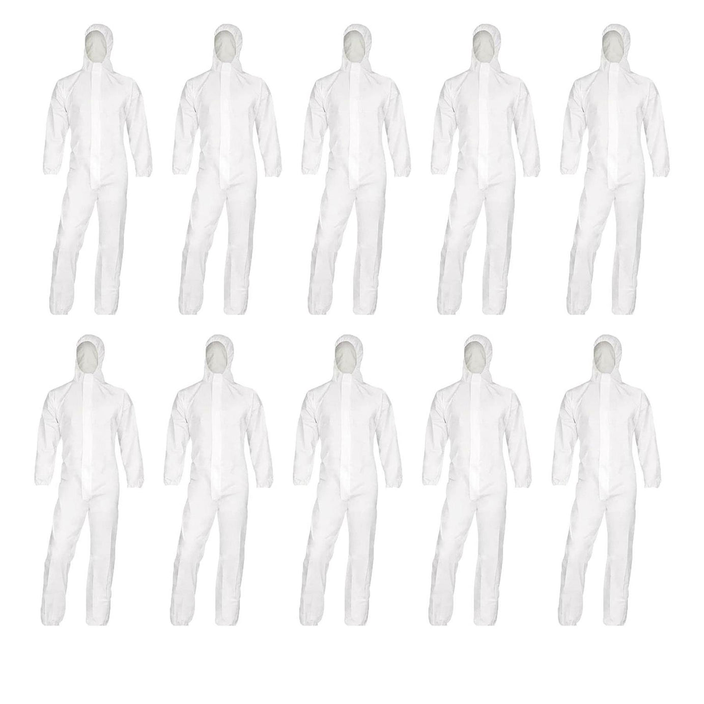 20PCs Disposable Breathable Coveralls Boil Hood Protective Suit with Zip XXL By Dapetz