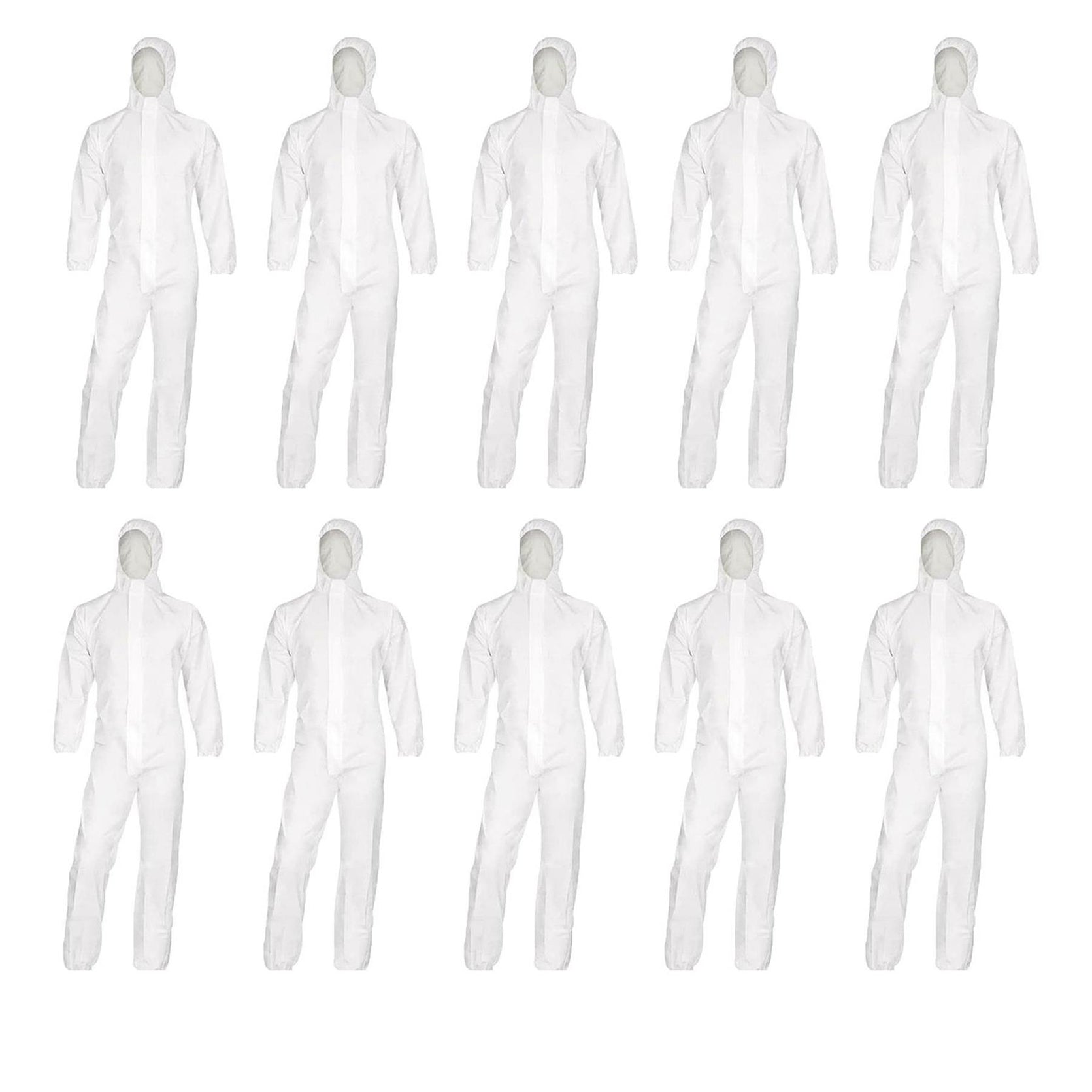 20PCs Disposable Breathable Coveralls Boil Hood Protective Suit with Zip XXL By Dapetz