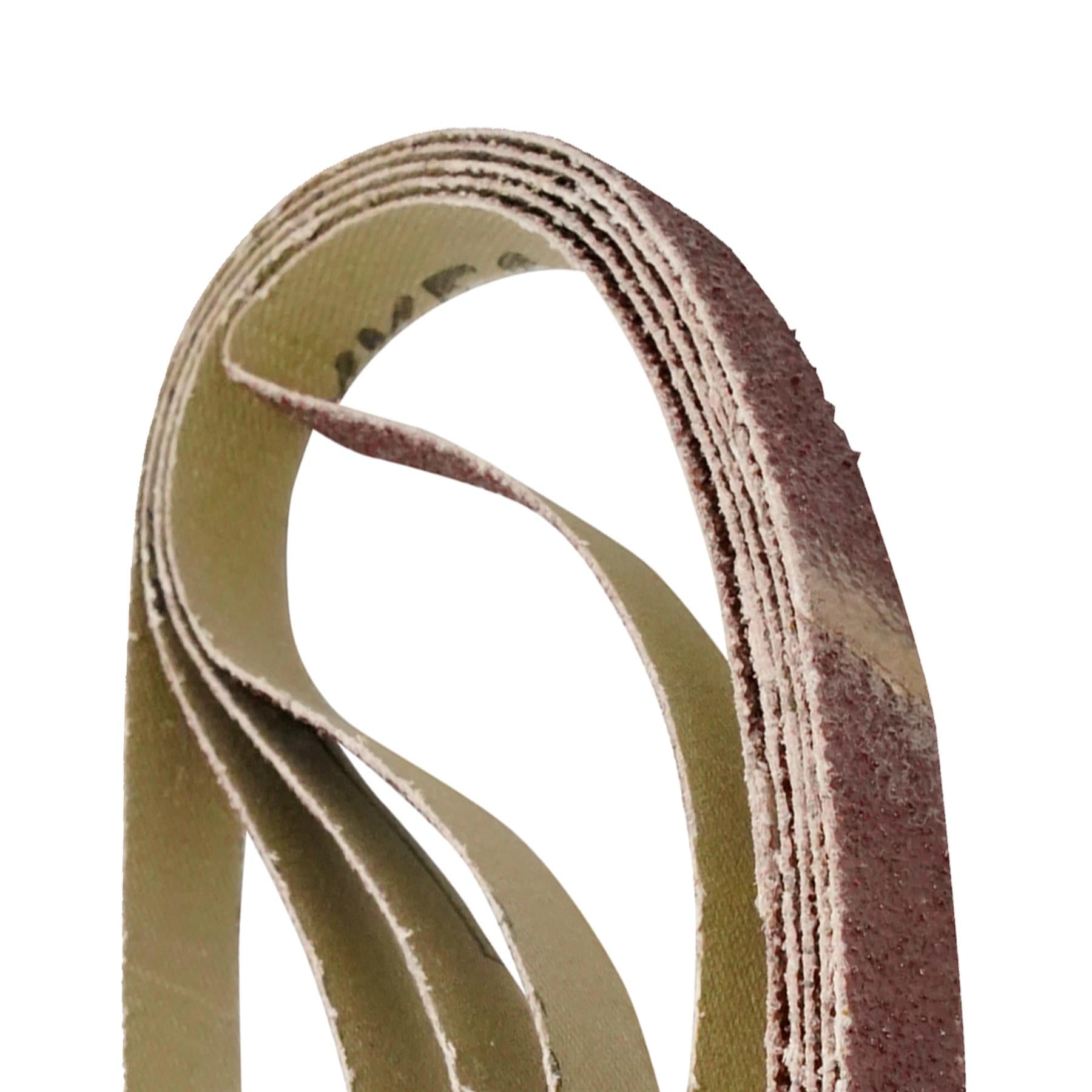 330mm x 10mm 80G Belt Power Finger File Sander Abrasive Sanding Belts 10pk