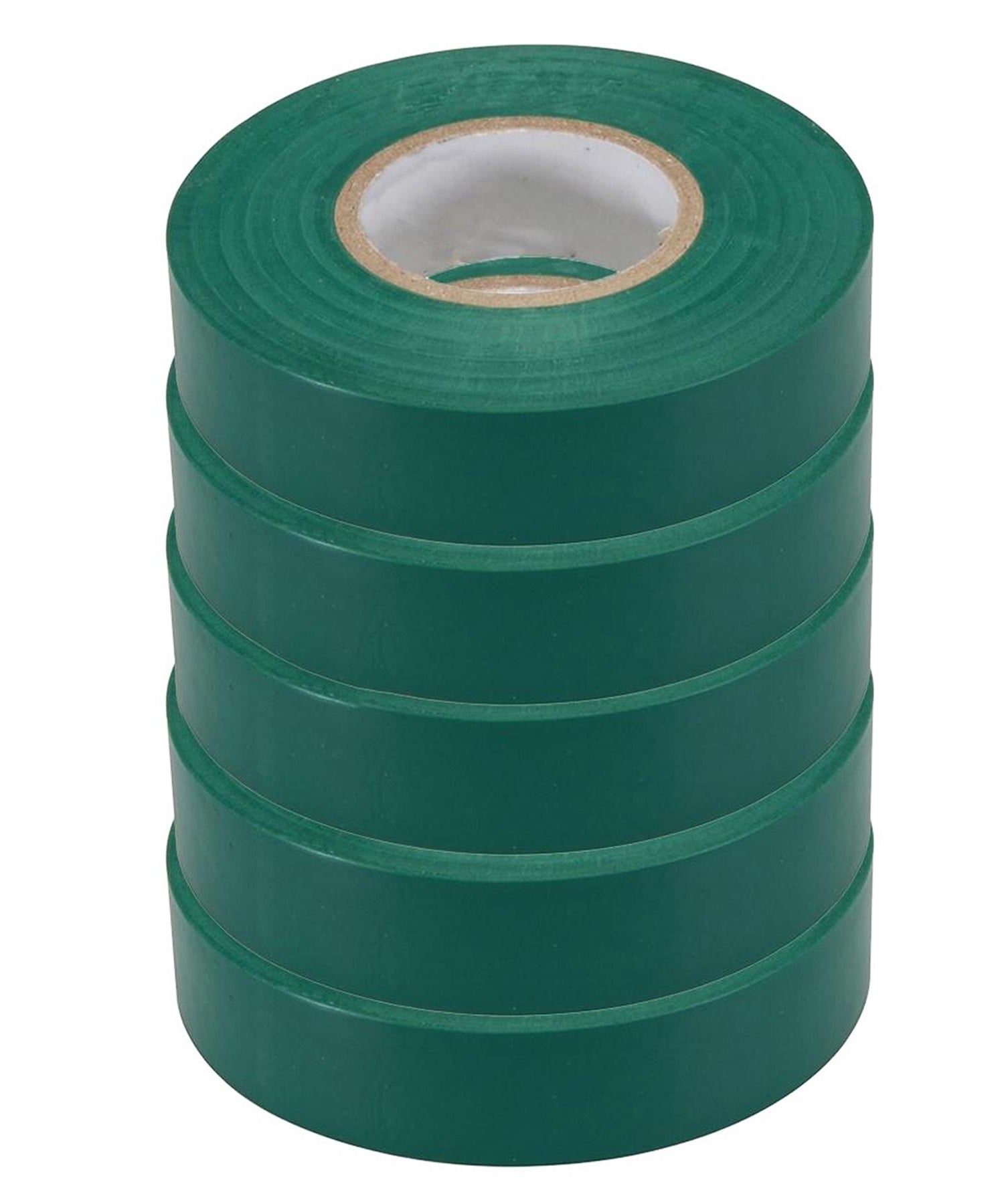 (Pack of 10) Electrical PVC Insulation Tape 22m Flame Retardant Rolls Green by Daptez