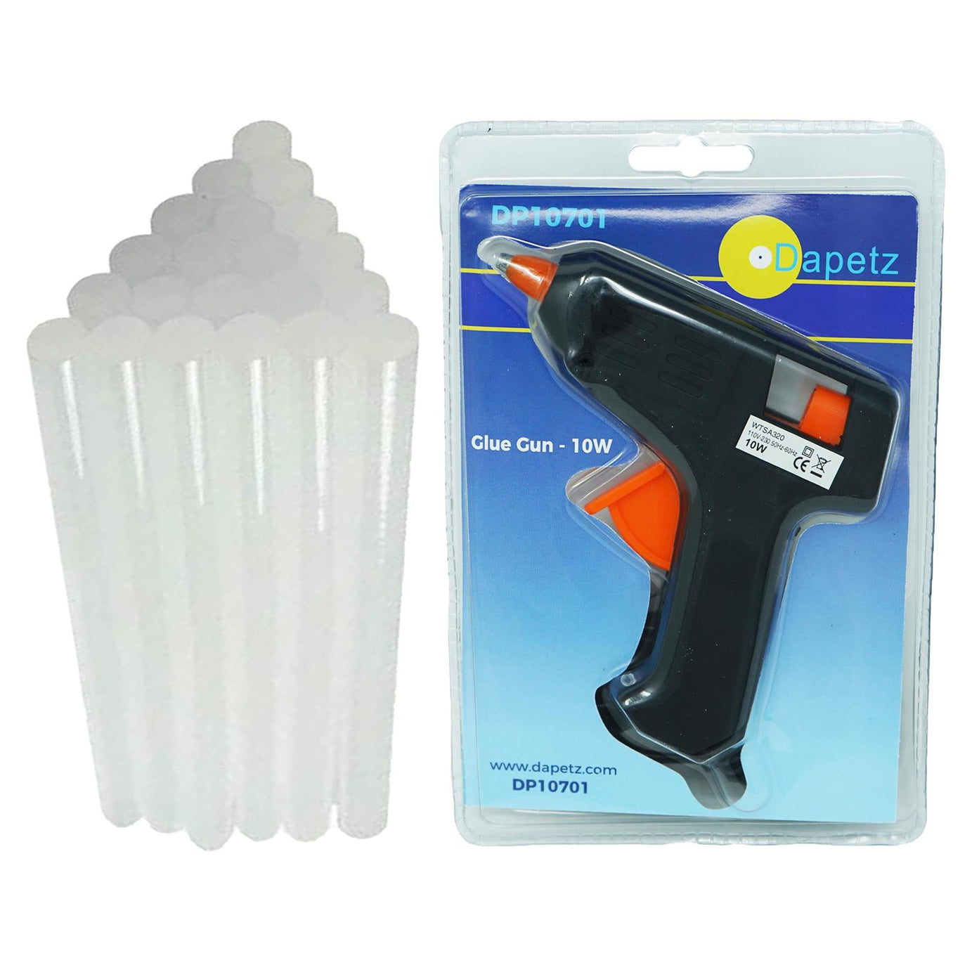 Hot Melt Glue Gun Electric With 30 Adhesive 7mm Glue Sticks Hobby Craft DIY Mini