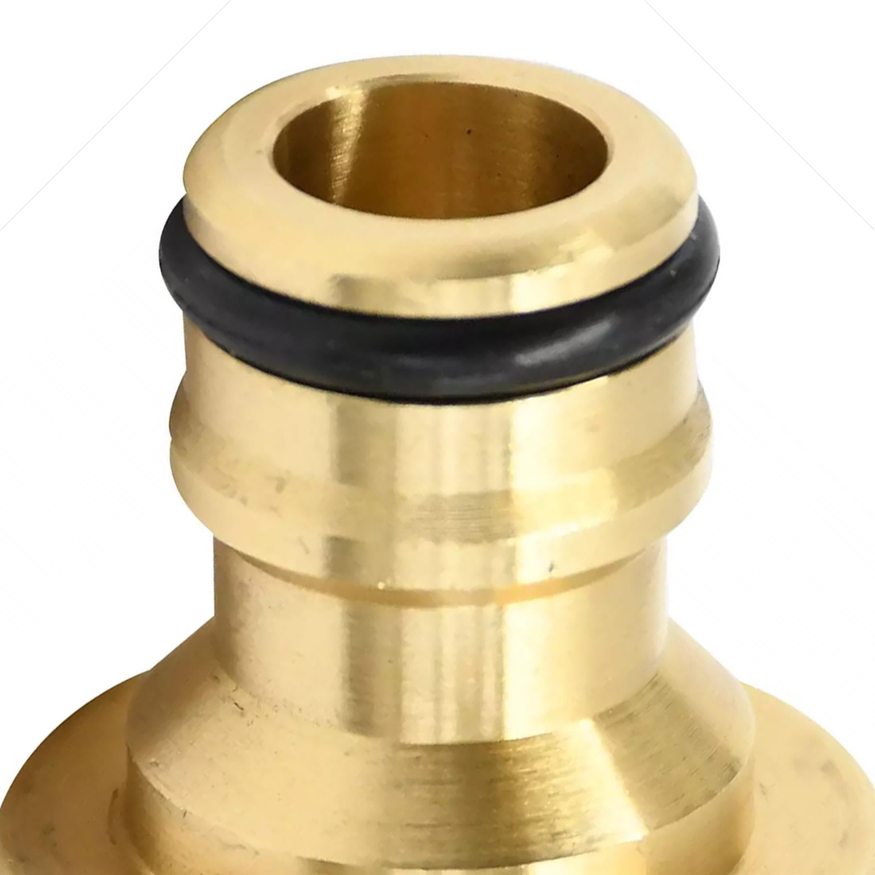3x Brass Hose Tap Connector 3/4" Threaded Garden Water Pipe Adaptor Fitting By Dapetz