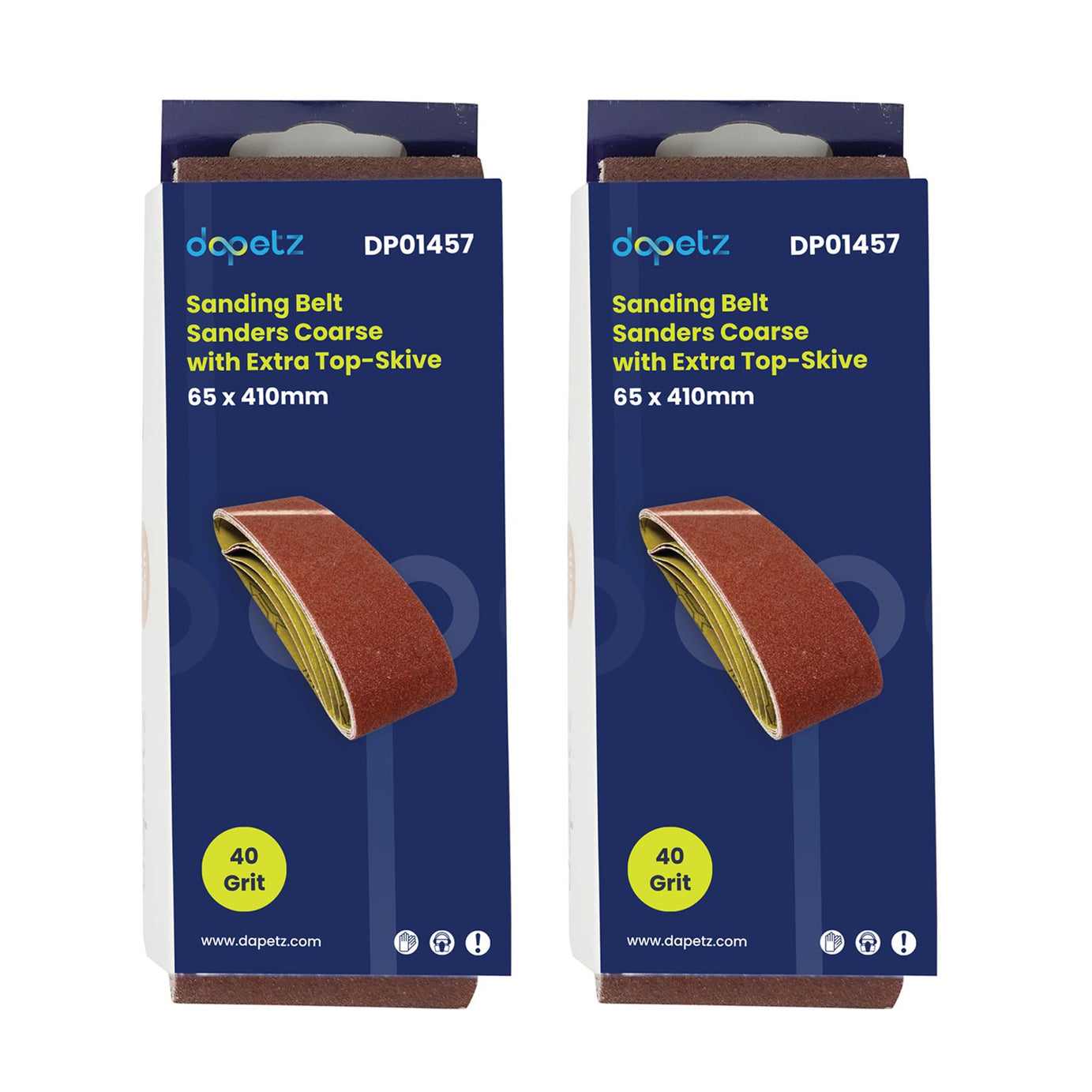 10Pcs Sanding Belts 65 x 410mm Aluminium Oxide 40 Grit For Bosch Makita Sander By Dapetz