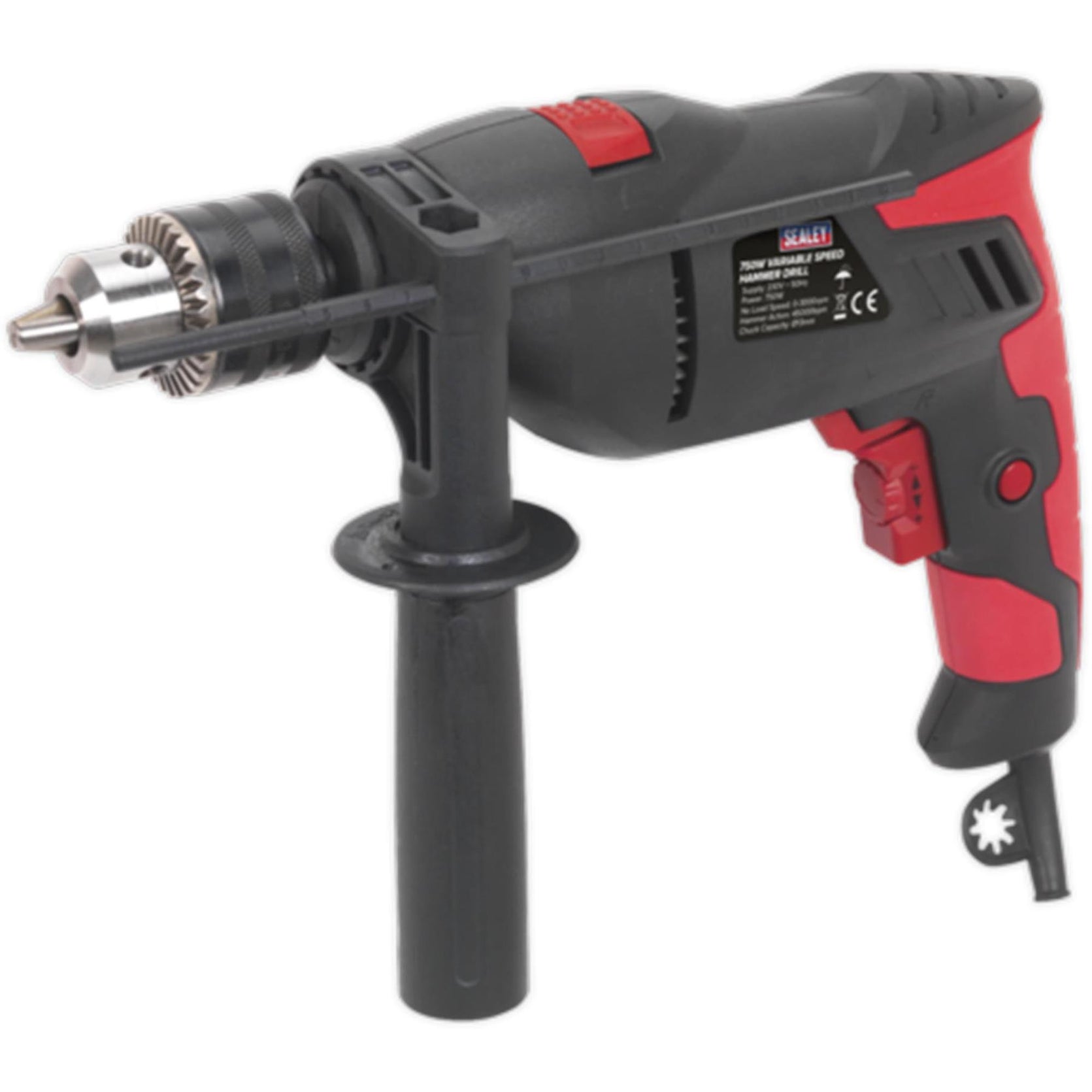 Sealey Hammer Drill 13mm Variable Speed with Reverse Controls 750W/230V - SD750